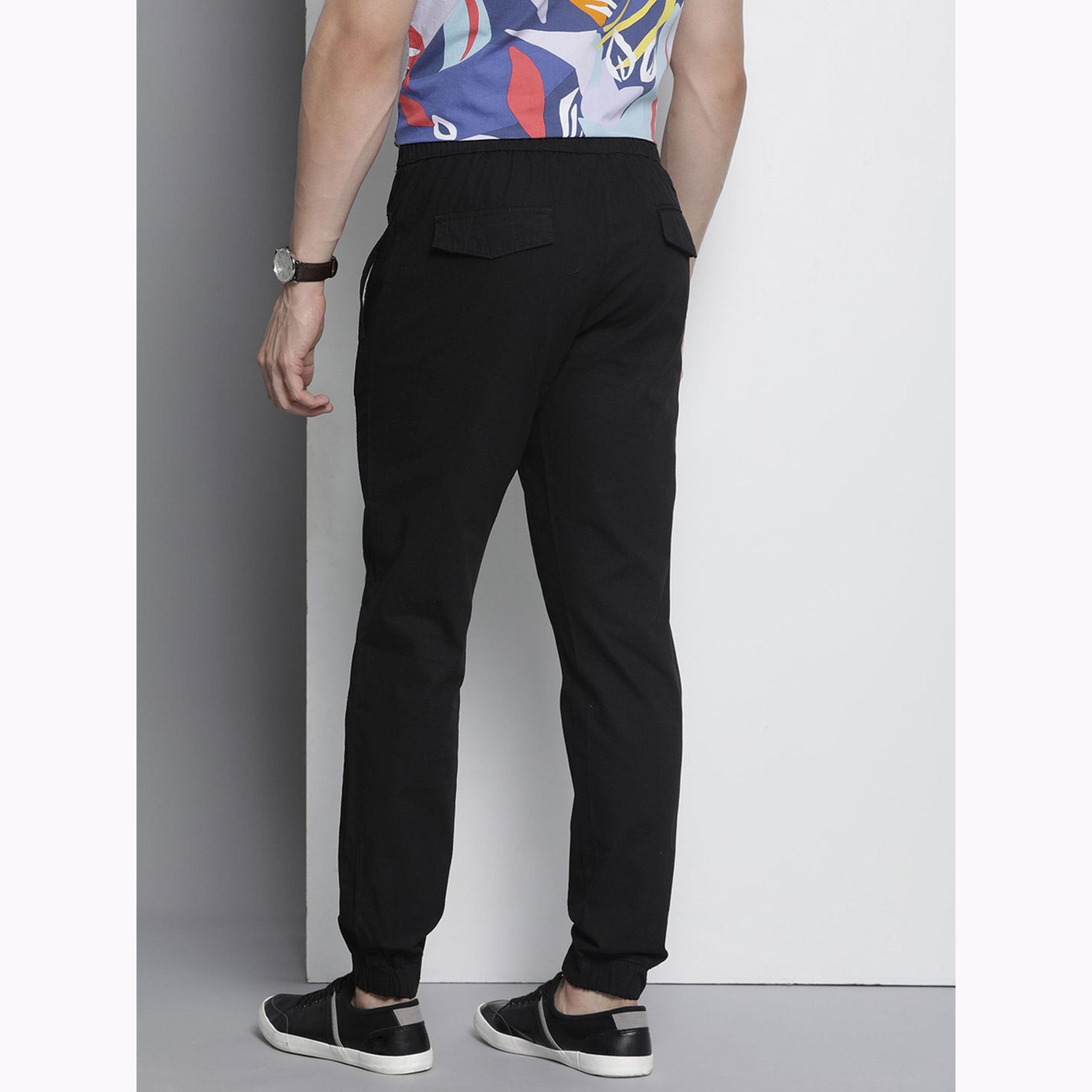 جوغر سادة بقصة عادية للرجال-men-clothing-bottoms-joggers-image-3