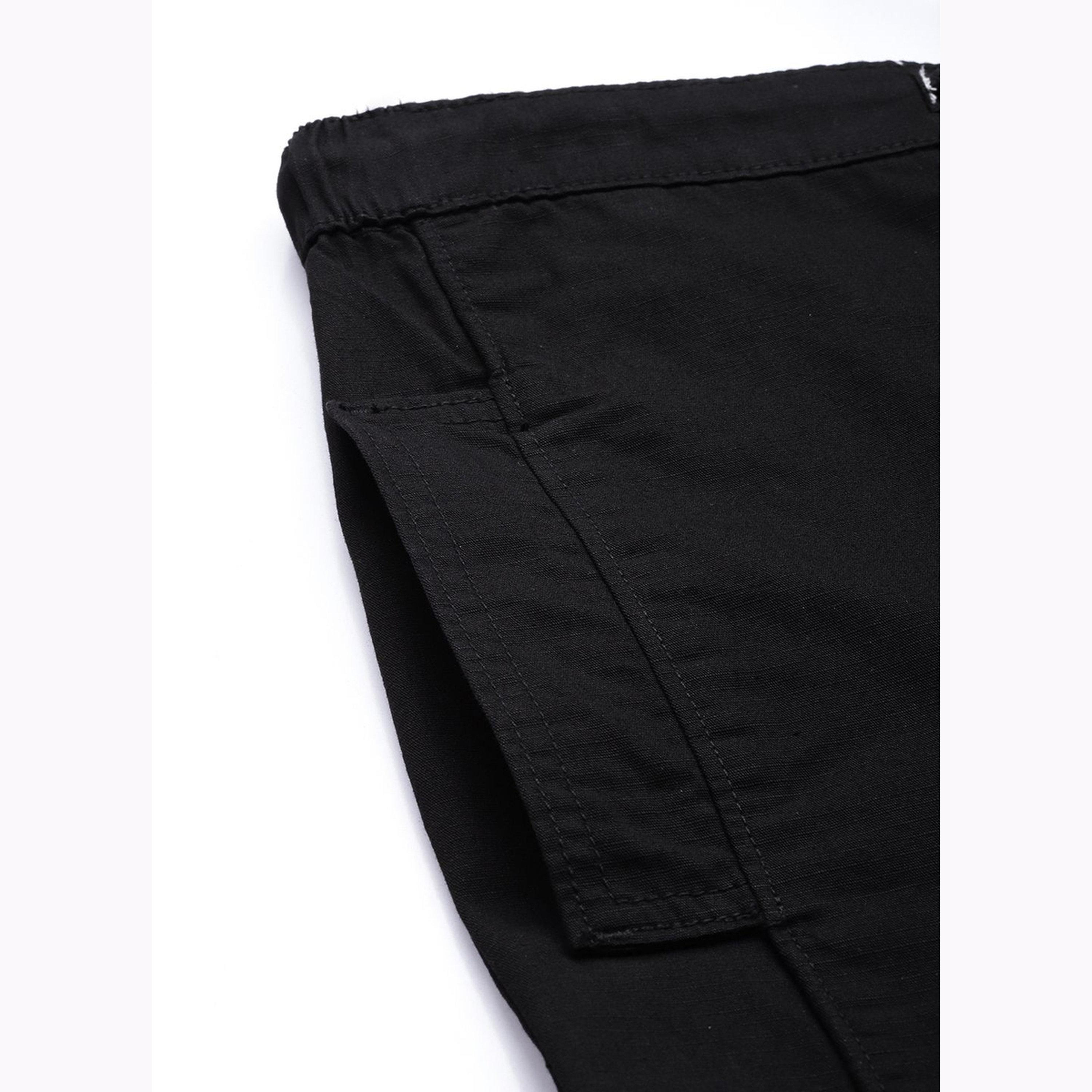 The Indian Garage Co X Styli Men Black Regular Fit Solid Joggers-men-clothing-bottoms-joggers-image-6