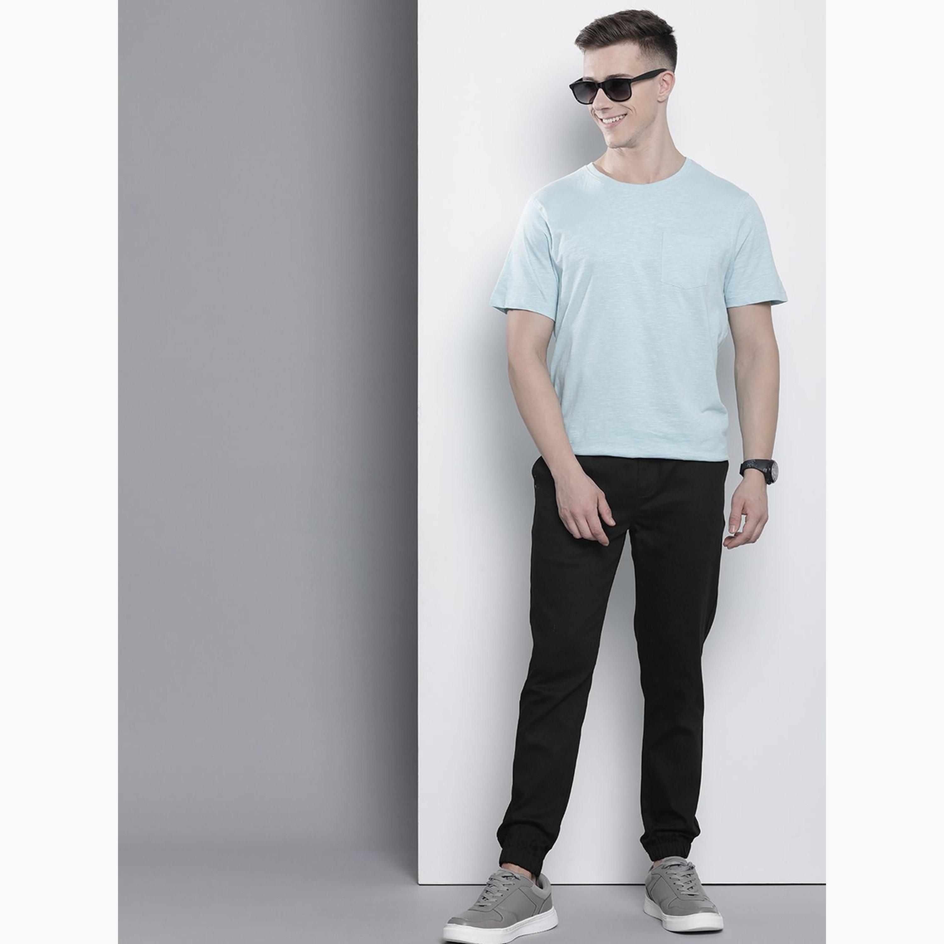 جوغر سادة بقصة ضيقة للرجال-men-clothing-bottoms-joggers-image-2