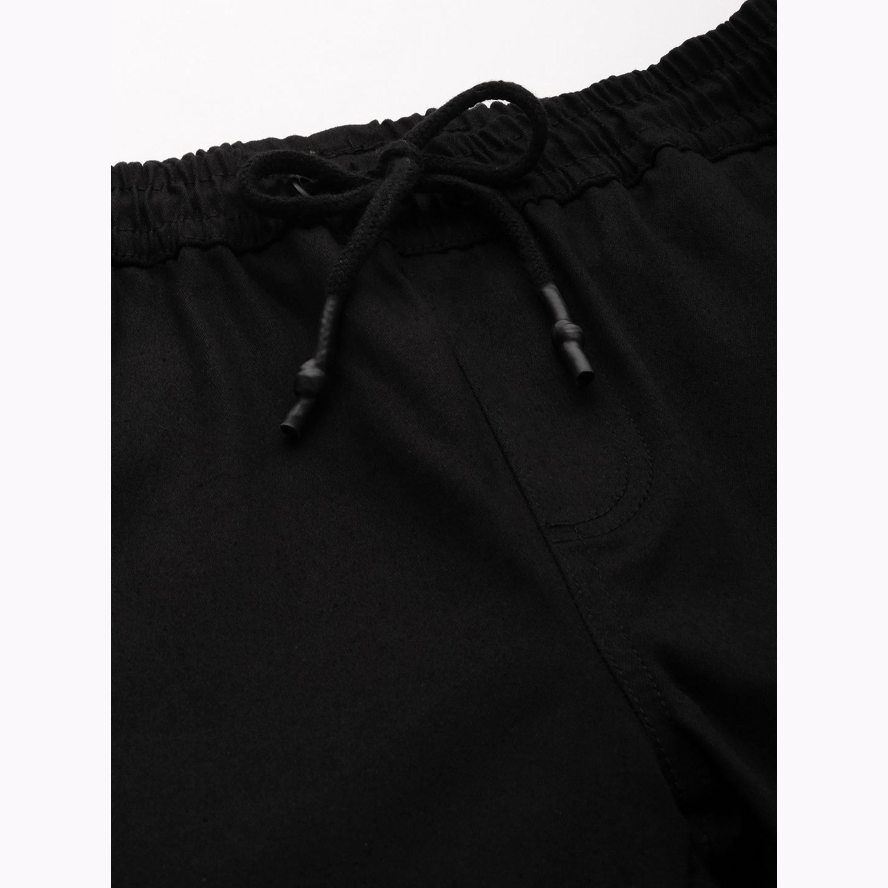 The Indian Garage Co X Styli Men Black Slim Fit Solid Joggers-men-clothing-bottoms-joggers-image-4