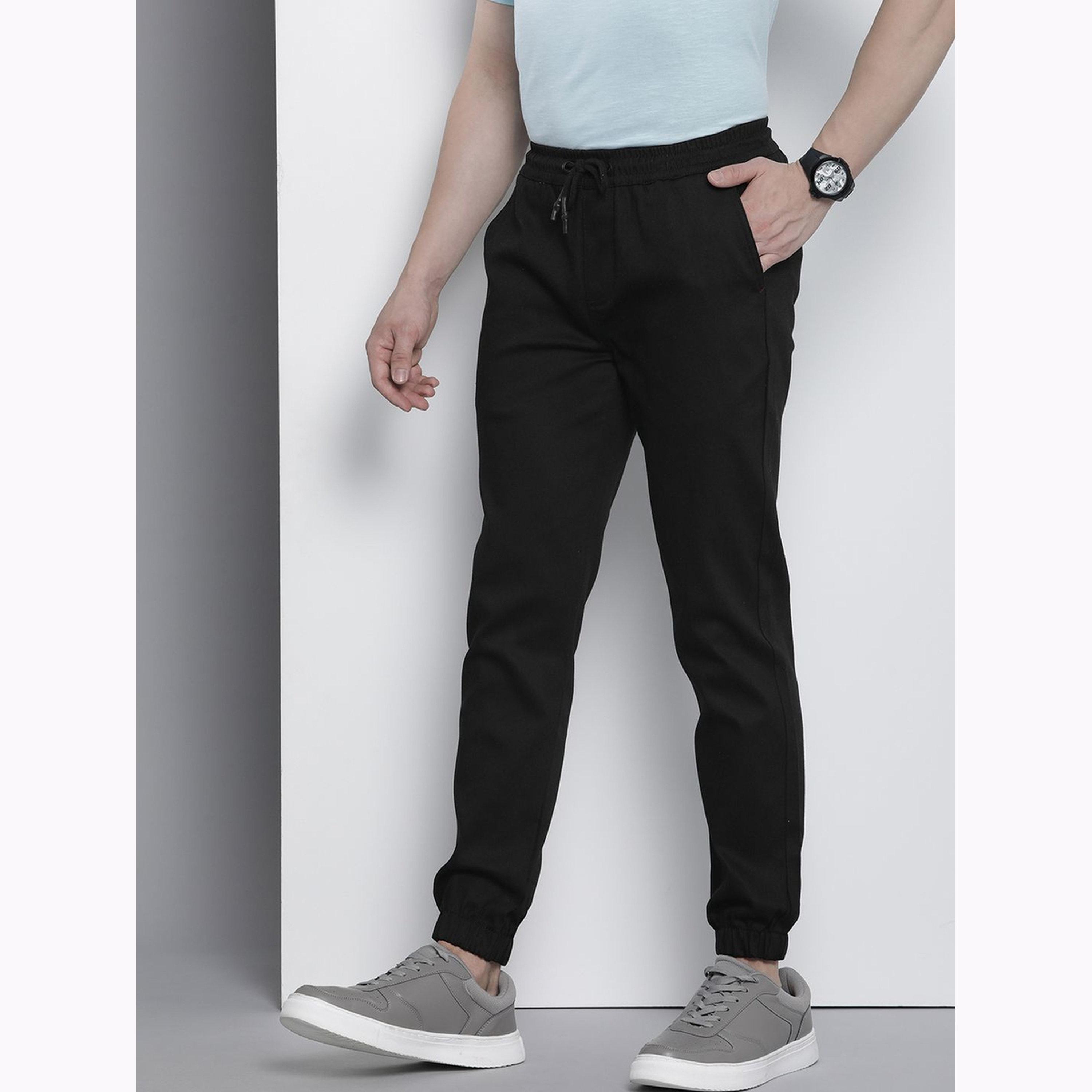 جوغر سادة بقصة ضيقة للرجال-men-clothing-bottoms-joggers-image-5