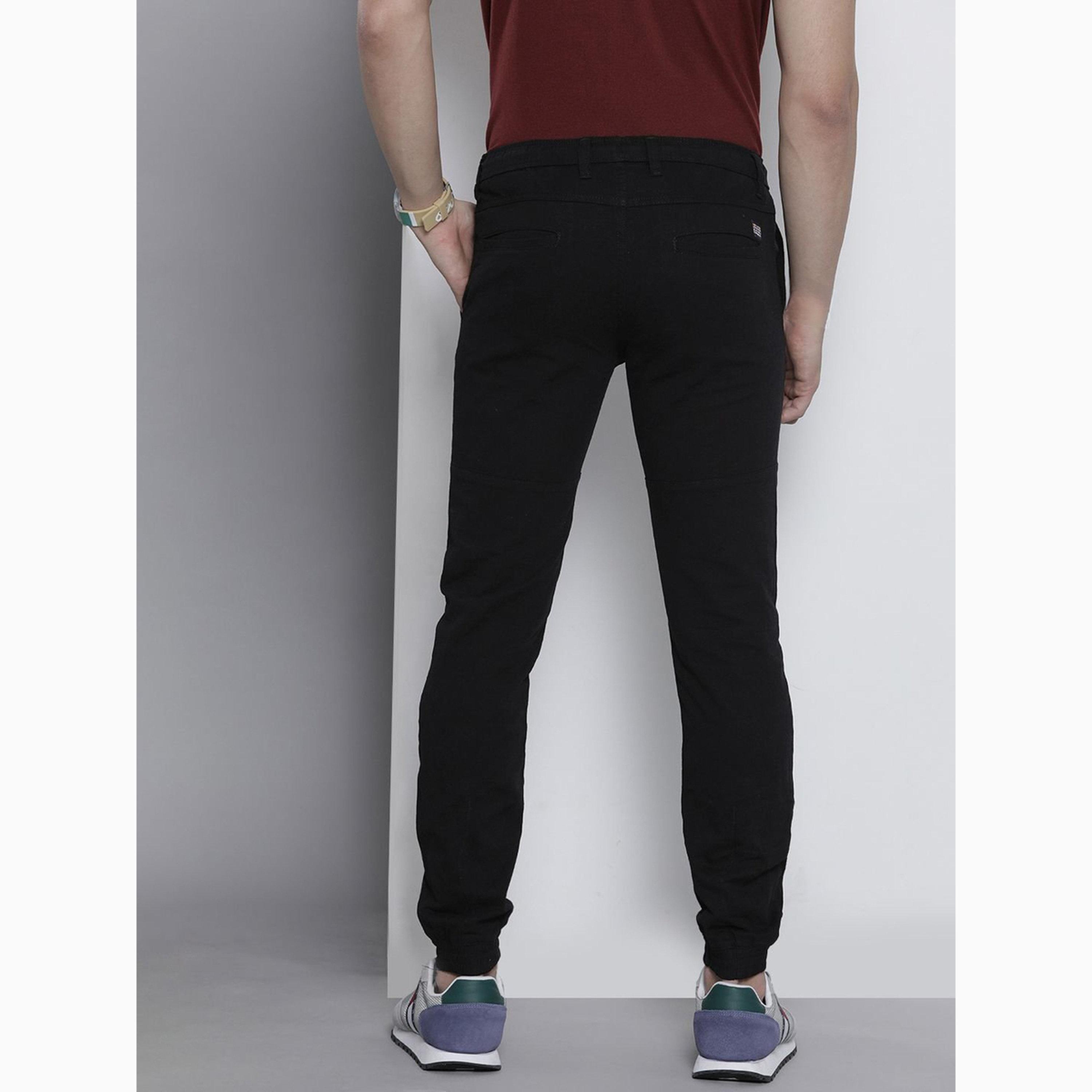 بنطال جوغرز بلون سادة وقصة ضيقة للرجال-men-clothing-bottoms-joggers-image-3