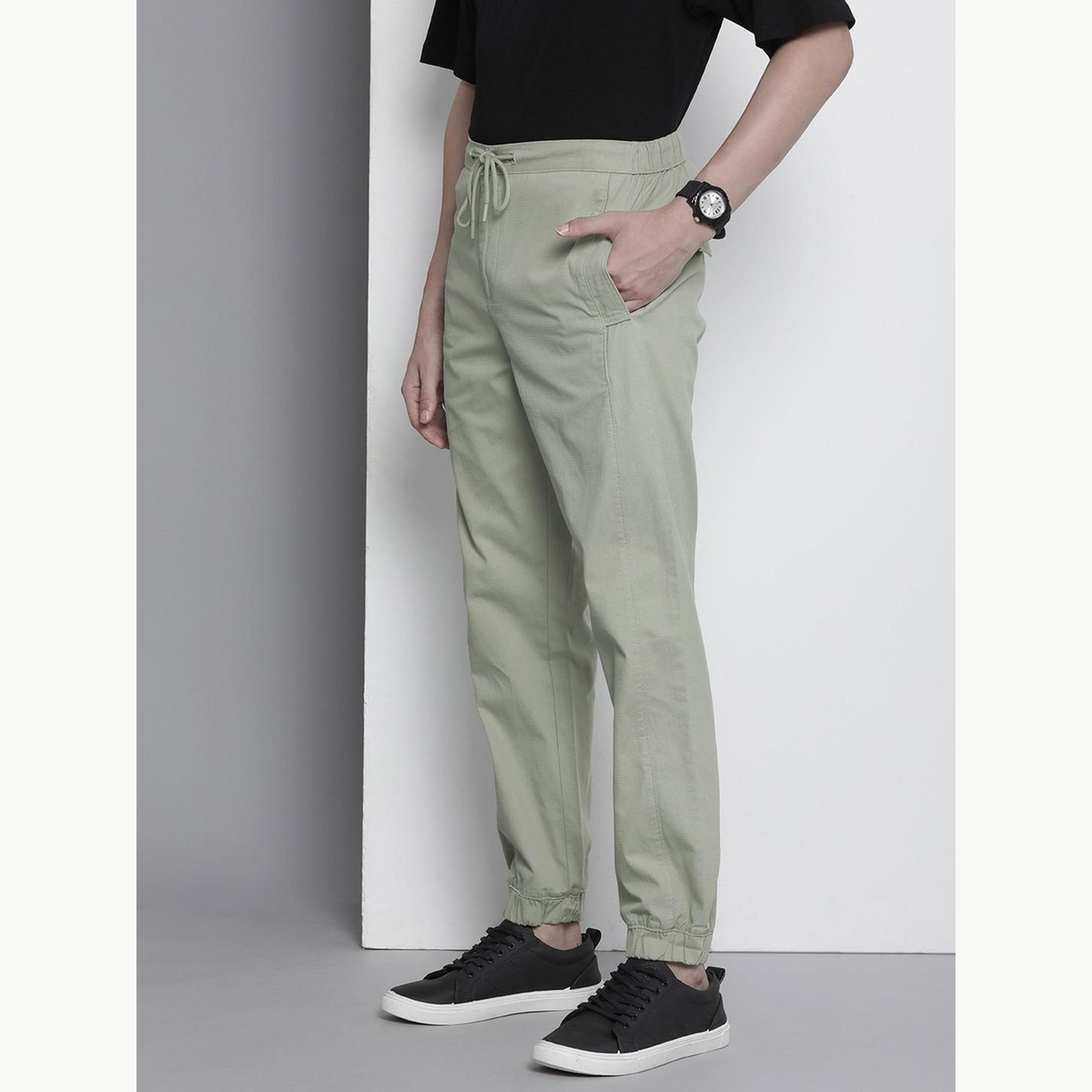 جوغر بلون سادة وقصة عادية للرجال-men-clothing-bottoms-joggers-image-5
