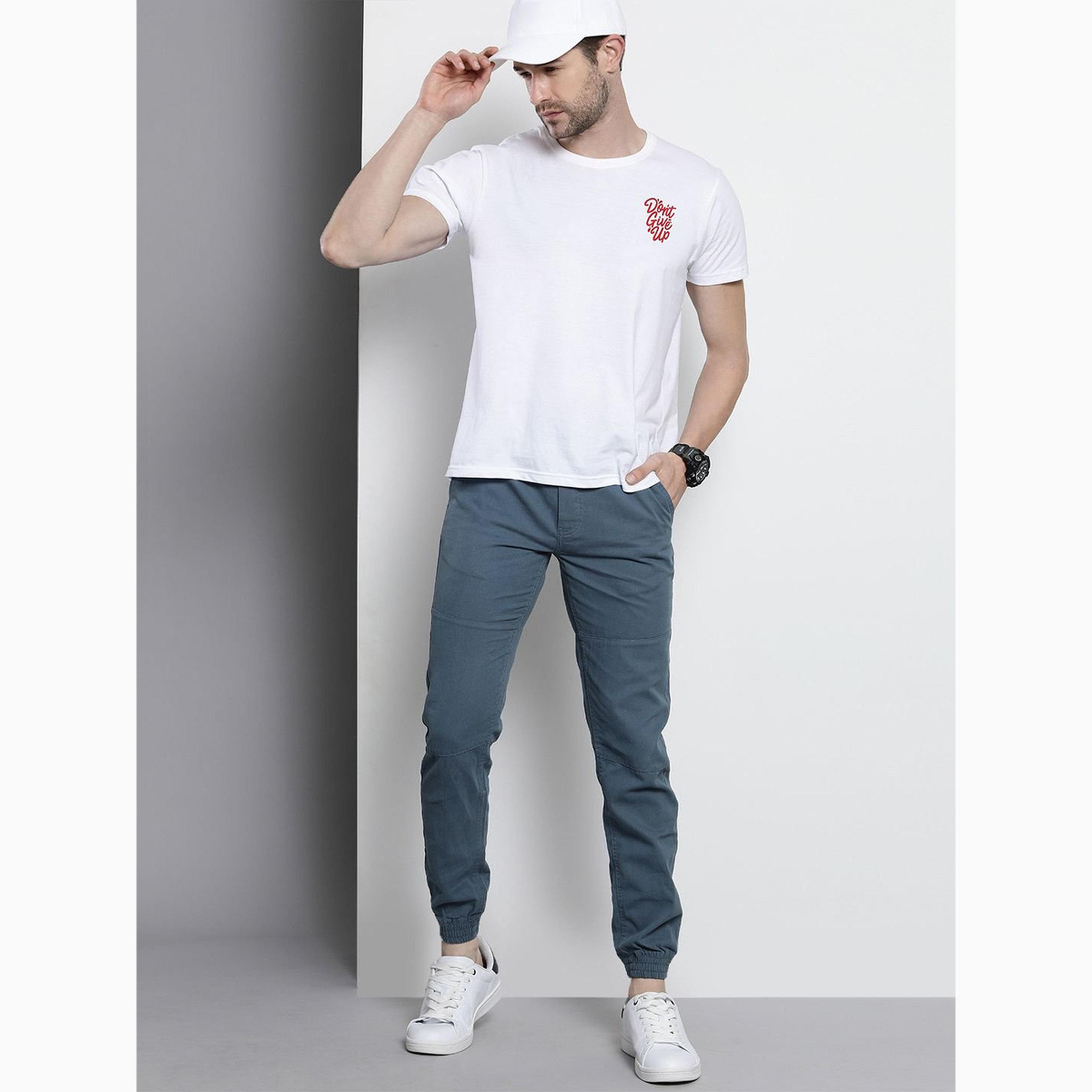 بنطال جوغرز بلون سادة وقصة ضيقة للرجال-men-clothing-bottoms-joggers-image-2