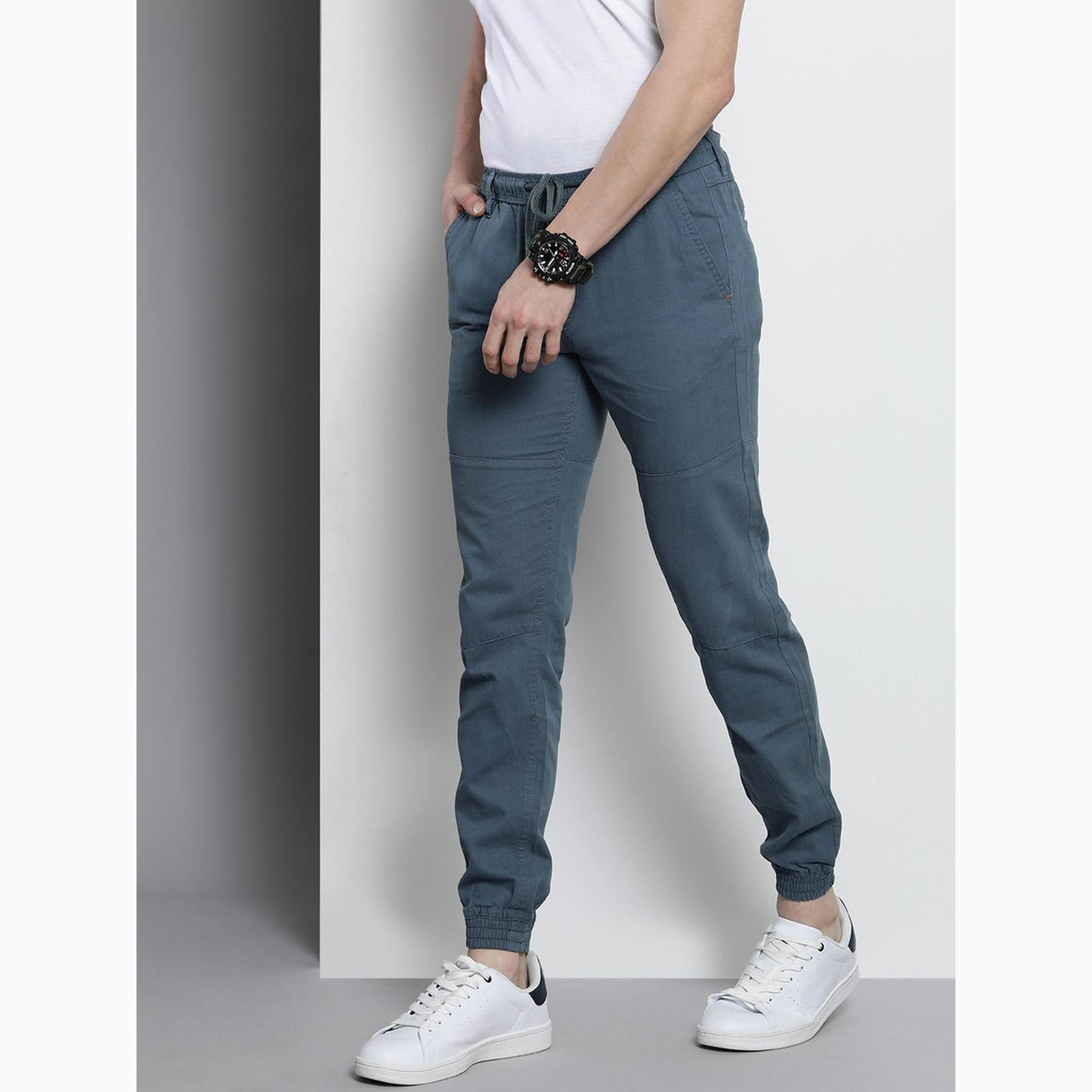 بنطال جوغرز بلون سادة وقصة ضيقة للرجال-men-clothing-bottoms-joggers-image-5