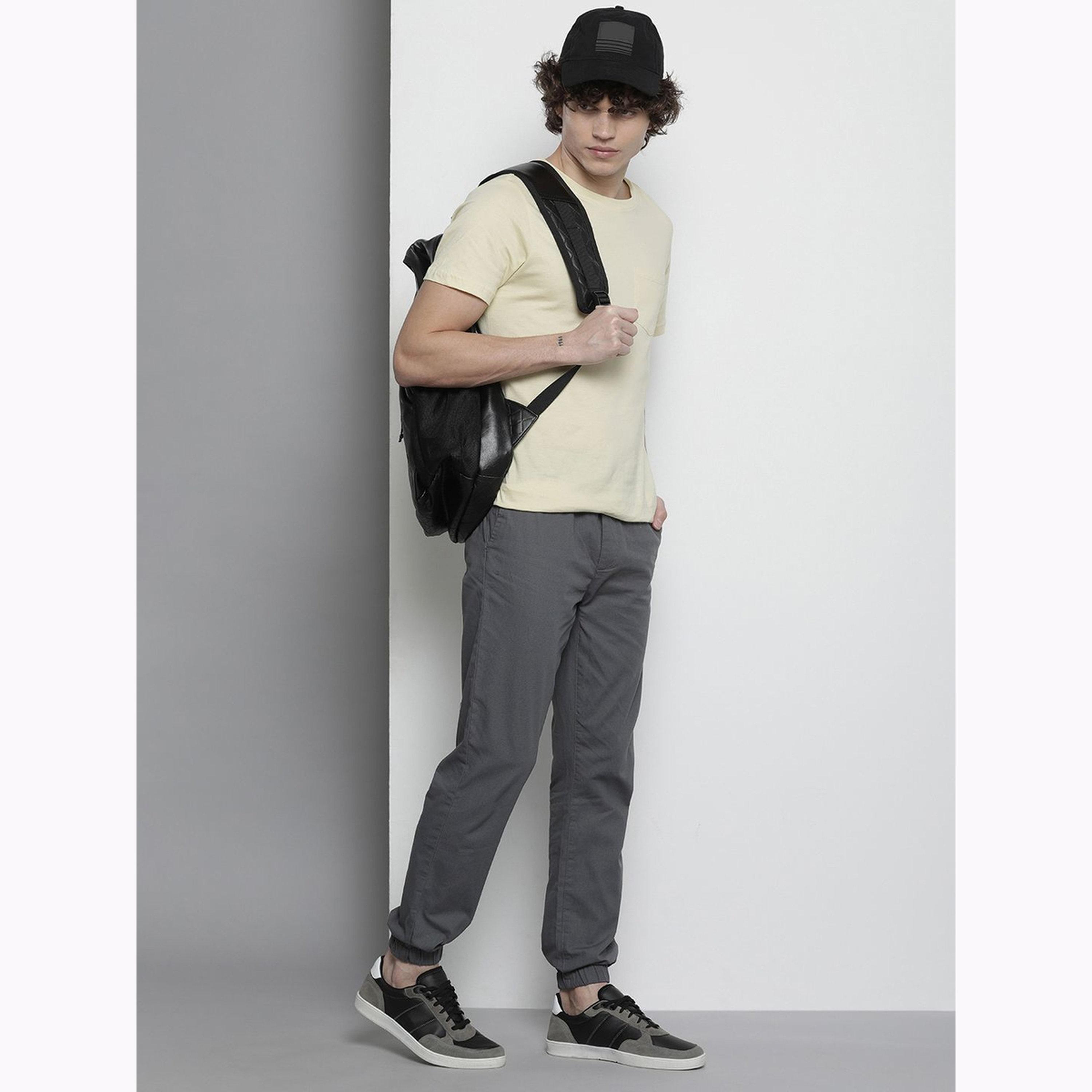 جوغر سادة بقصة ضيقة للرجال-men-clothing-bottoms-joggers-image-2
