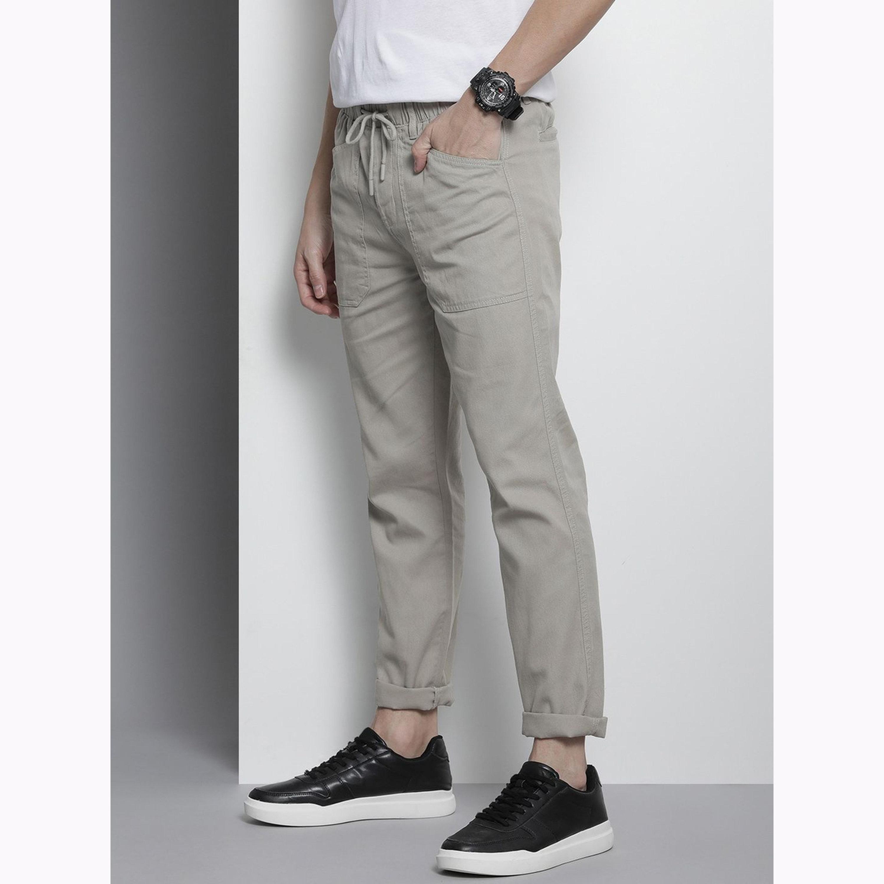 The Indian Garage Co X Styli Men Grey Regular Fit Solid Trousers-men-clothing-bottoms-joggers-image-5