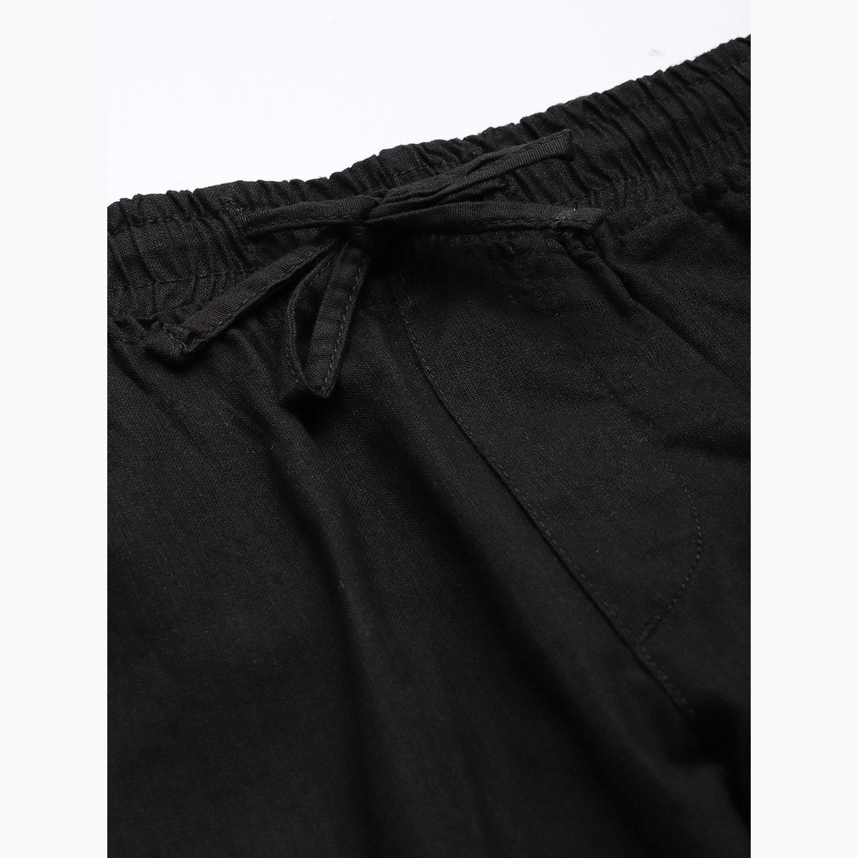 The Indian Garage Co X Styli Men Black Slim Fit Solid Joggers-men-clothing-bottoms-joggers-image-6