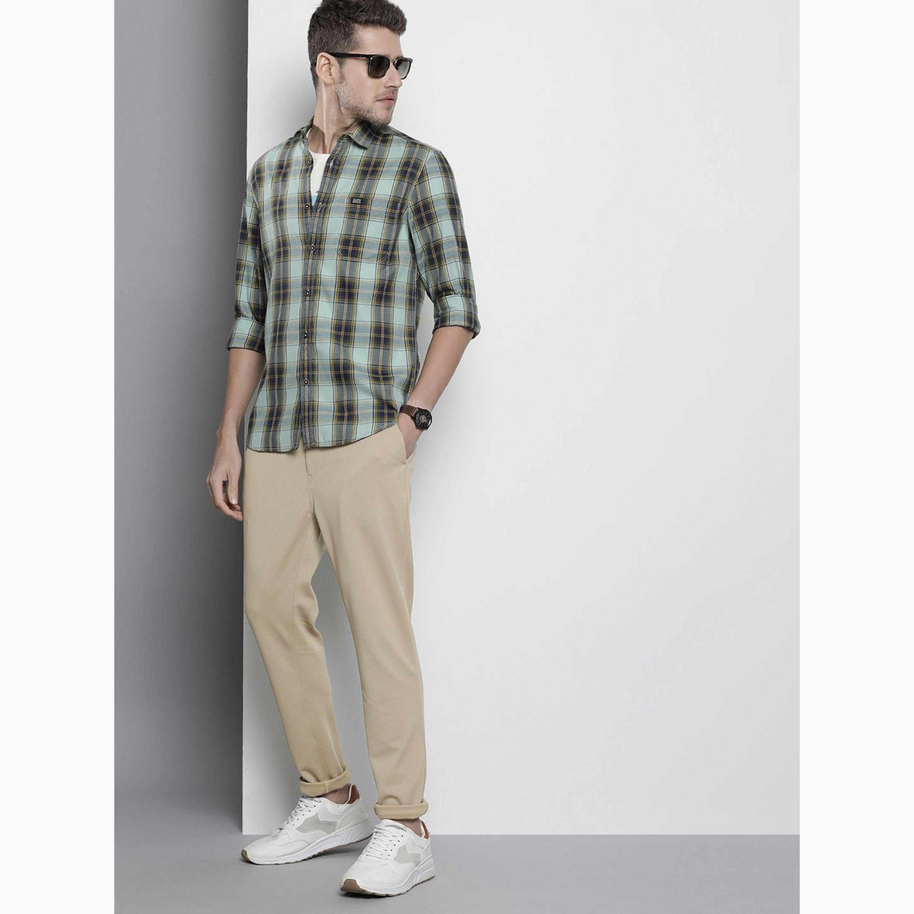 The Indian Garage Co X Styli Men Beige Slim Fit Solid Joggers-men-clothing-bottoms-trousersandchinos-chinos-image-2