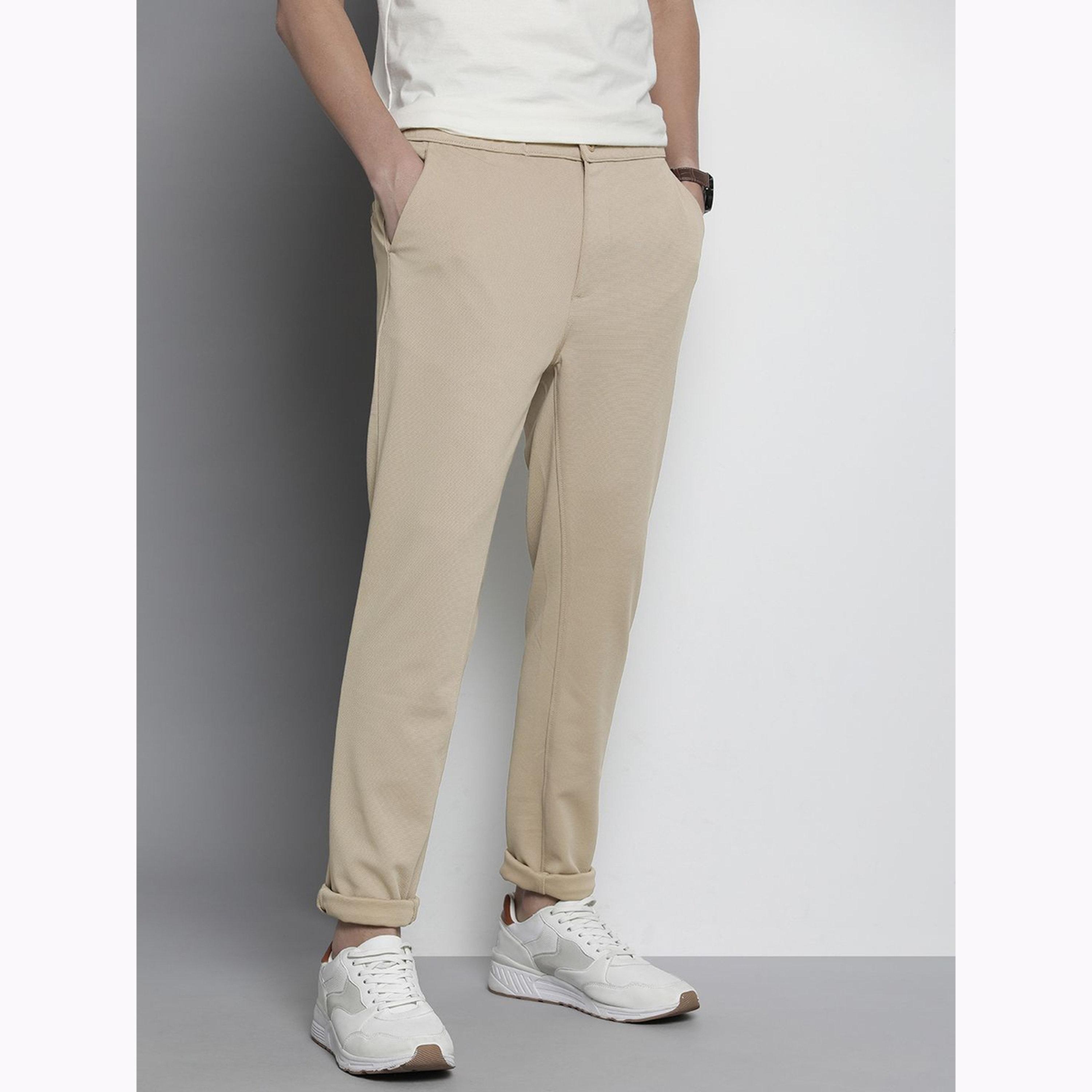 جوغر سادة بقصة ضيقة للرجال-men-clothing-bottoms-trousersandchinos-chinos-image-5