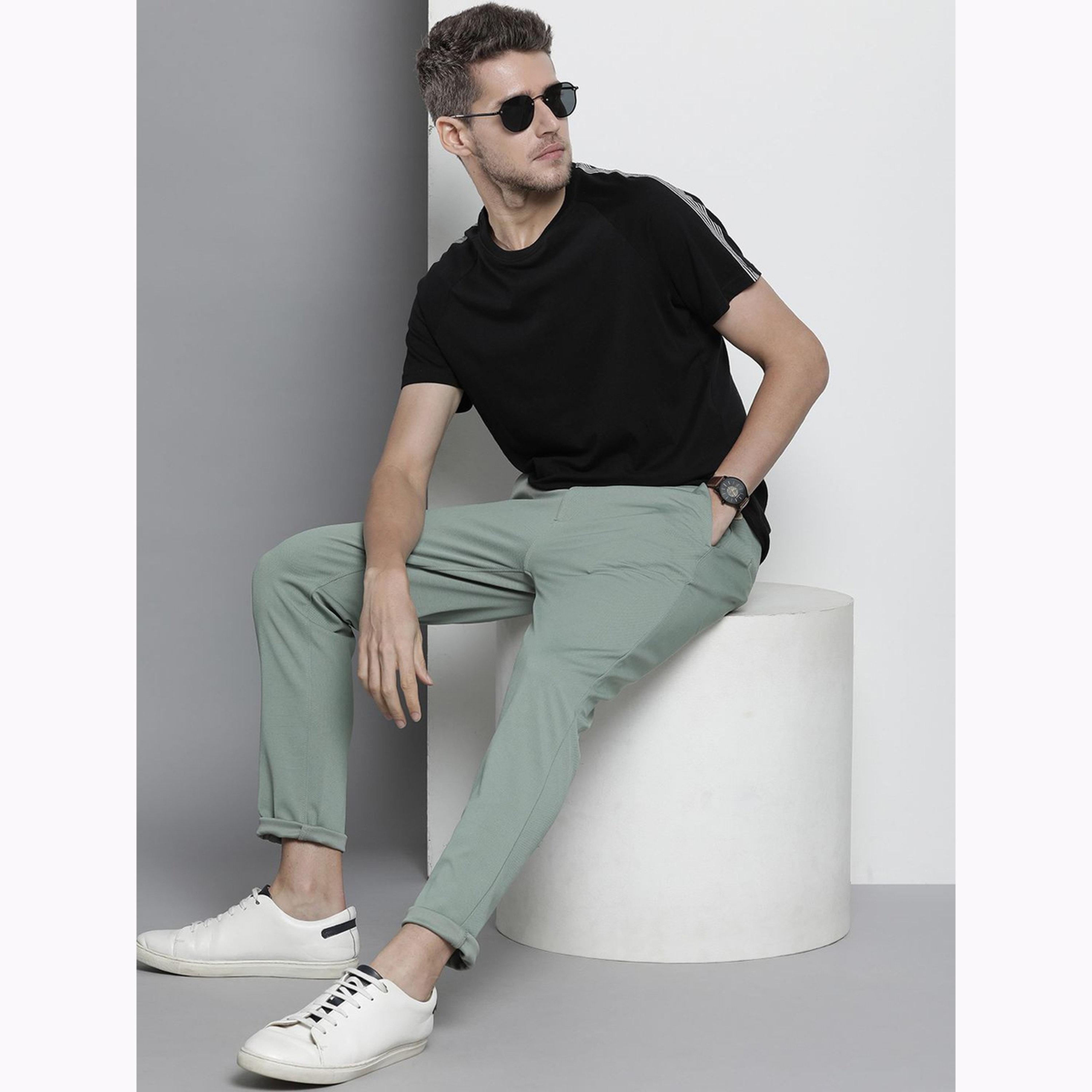 جوغر سادة بقصة ضيقة للرجال-men-clothing-bottoms-trousersandchinos-chinos-image-2