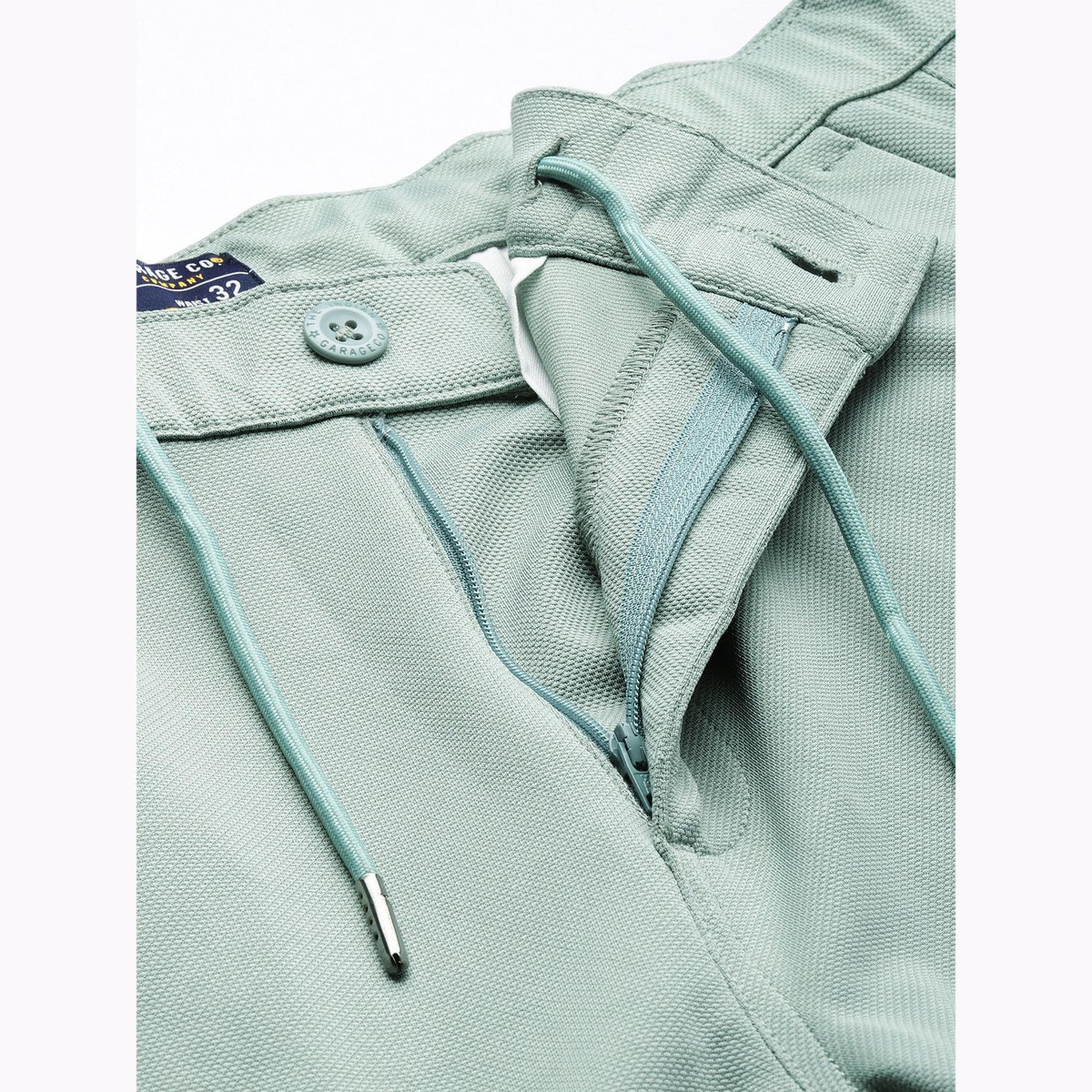 The Indian Garage Co X Styli Men Green Slim Fit Solid Joggers-men-clothing-bottoms-trousersandchinos-chinos-image-4