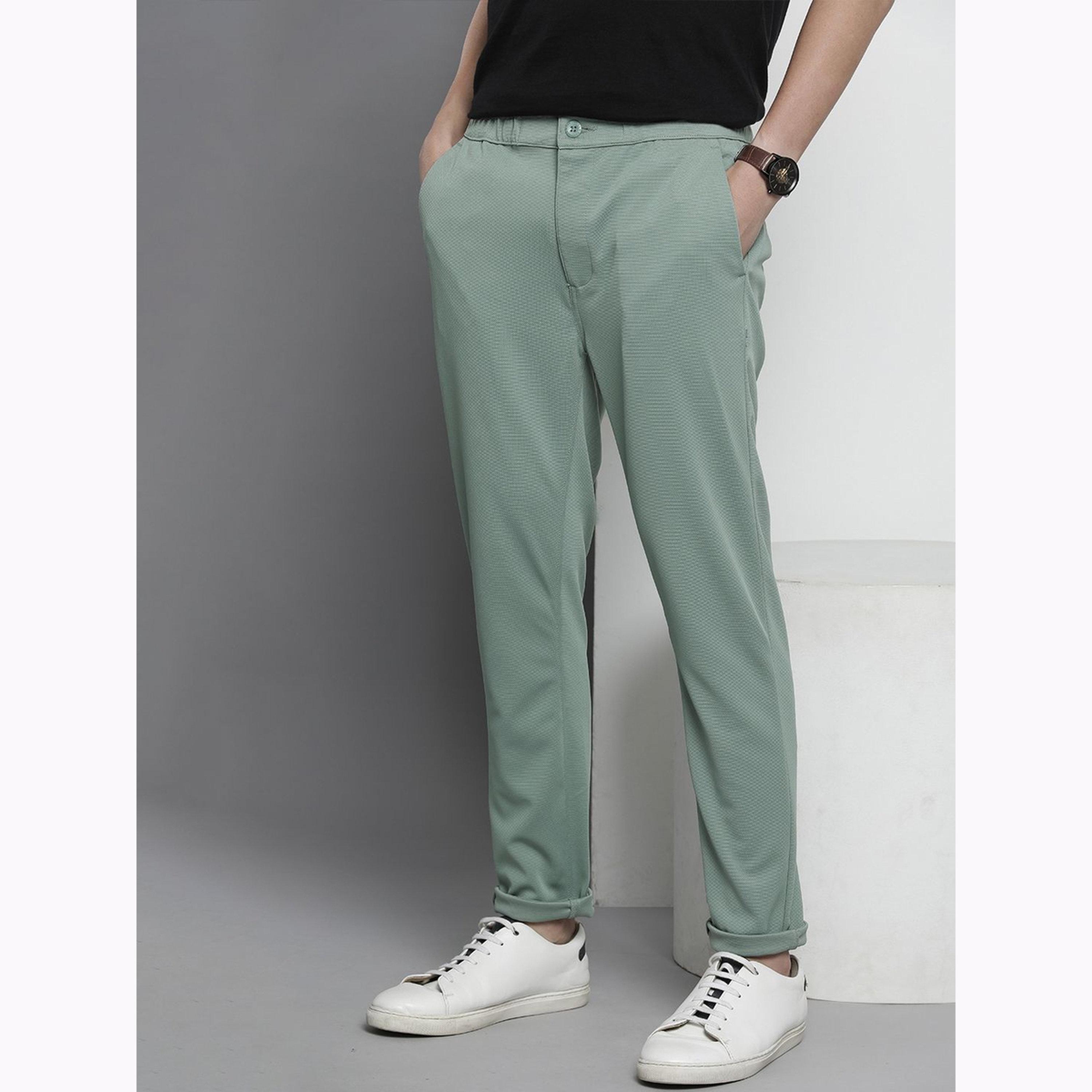 The Indian Garage Co X Styli Men Green Slim Fit Solid Joggers-men-clothing-bottoms-trousersandchinos-chinos-image-5
