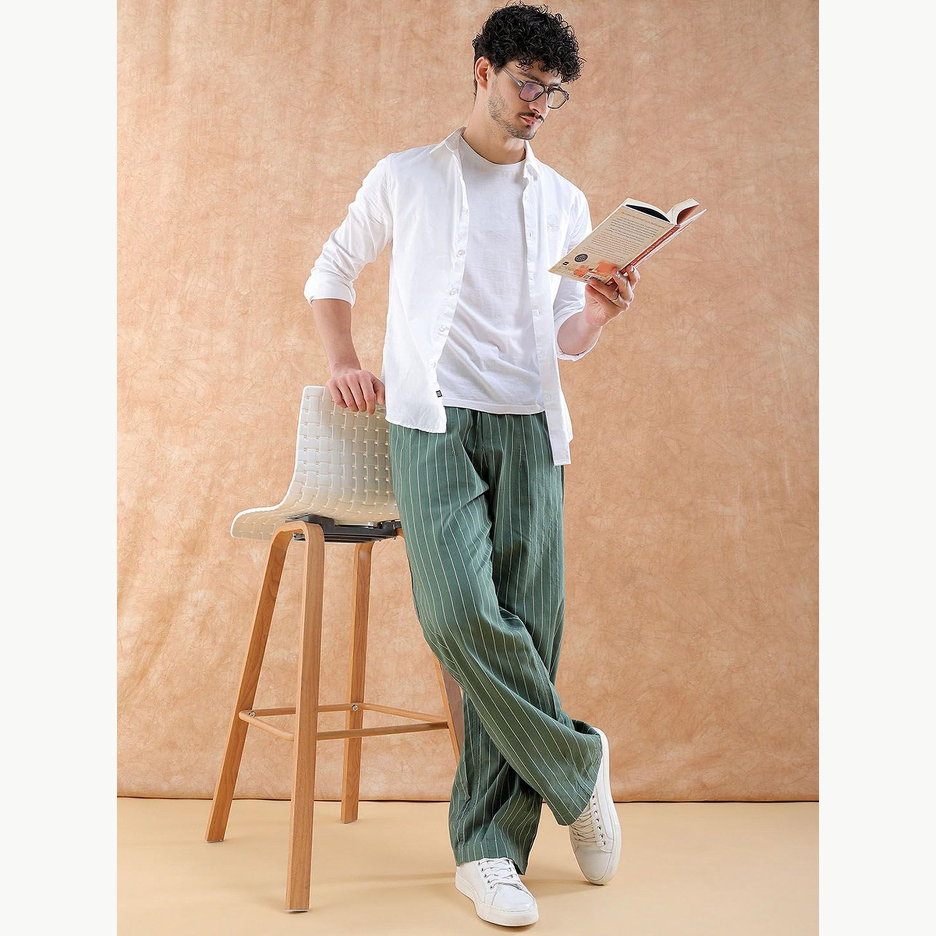 بنطال مخطط بقصة واسعة للرجال-men-clothing-bottoms-joggers-image-2