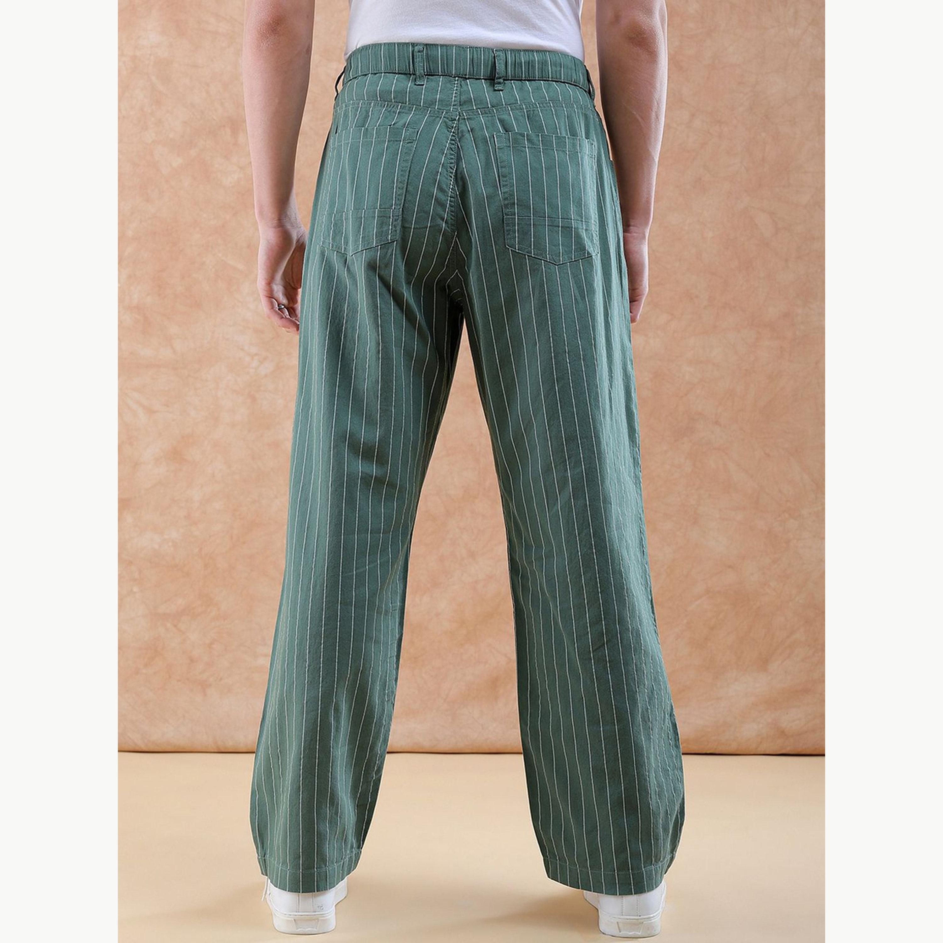 بنطال مخطط بقصة واسعة للرجال-men-clothing-bottoms-joggers-image-3