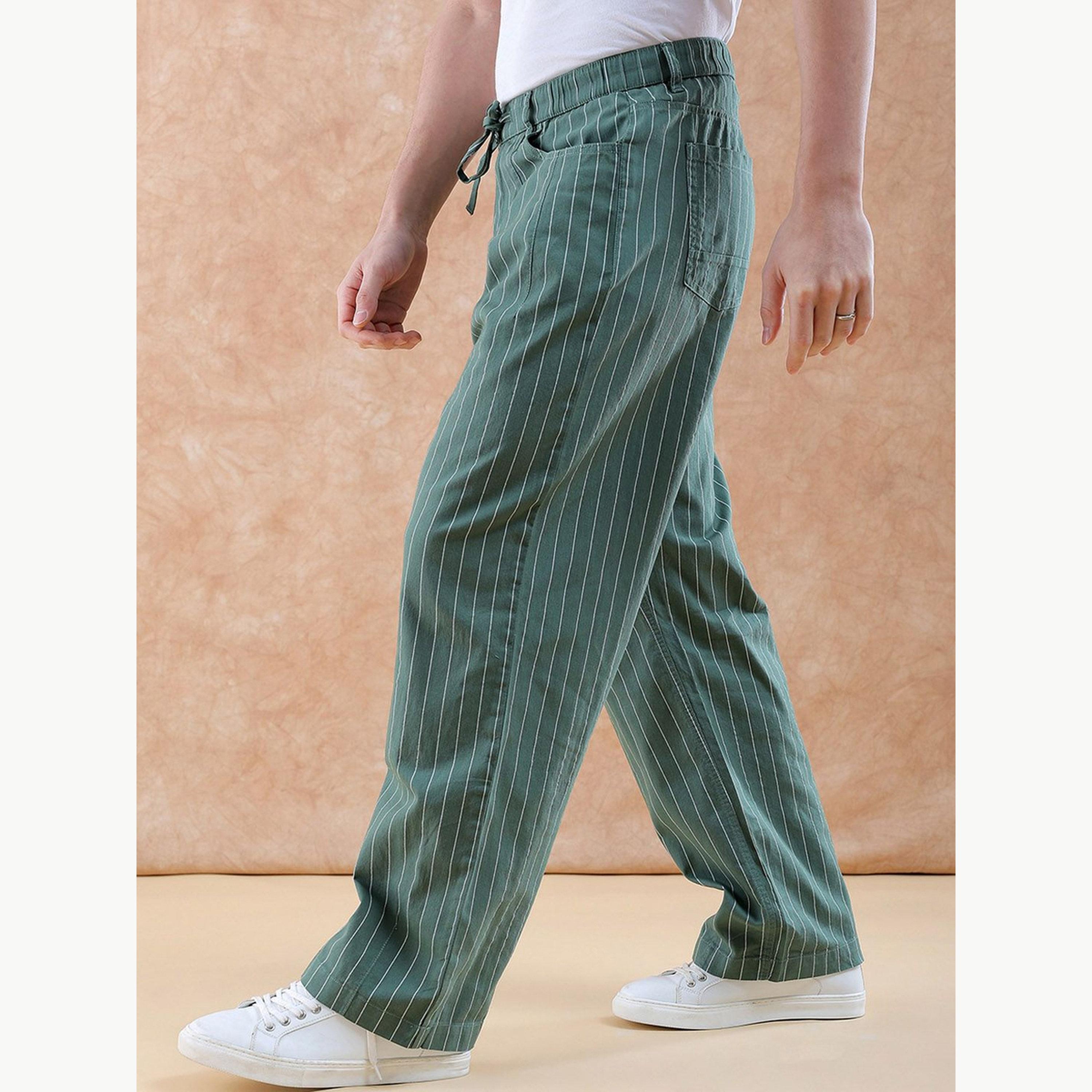 بنطال مخطط بقصة واسعة للرجال-men-clothing-bottoms-joggers-image-5
