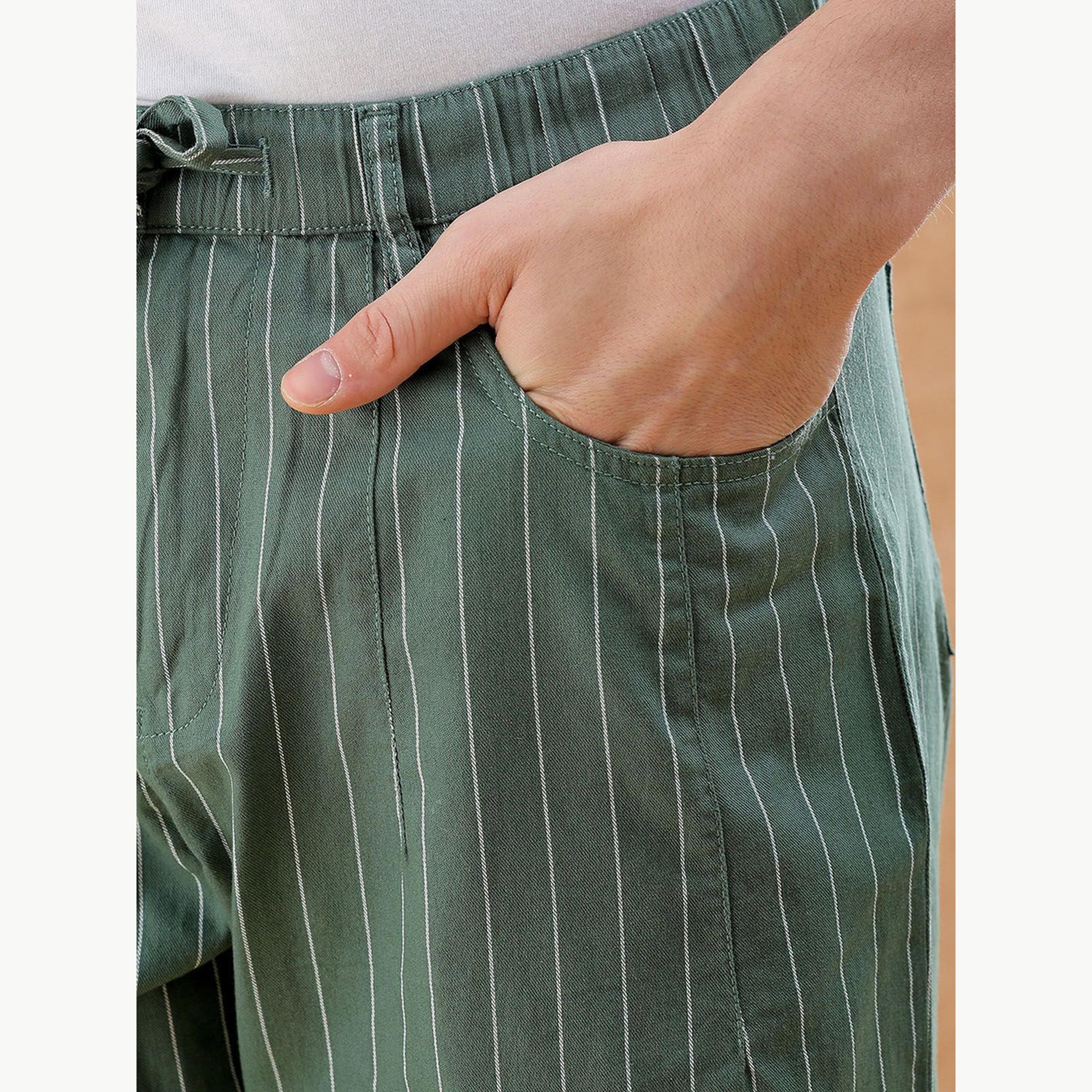 بنطال مخطط بقصة واسعة للرجال-men-clothing-bottoms-joggers-image-6