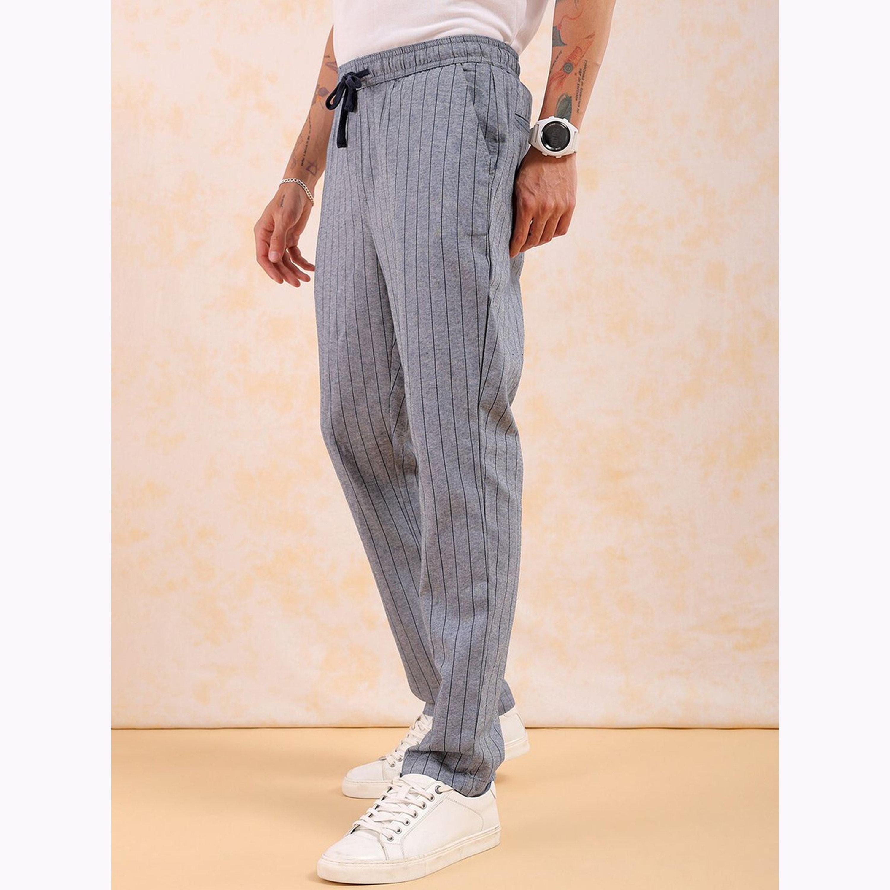 بنطال مخطط بقصة عادية للرجال-men-clothing-bottoms-joggers-image-1