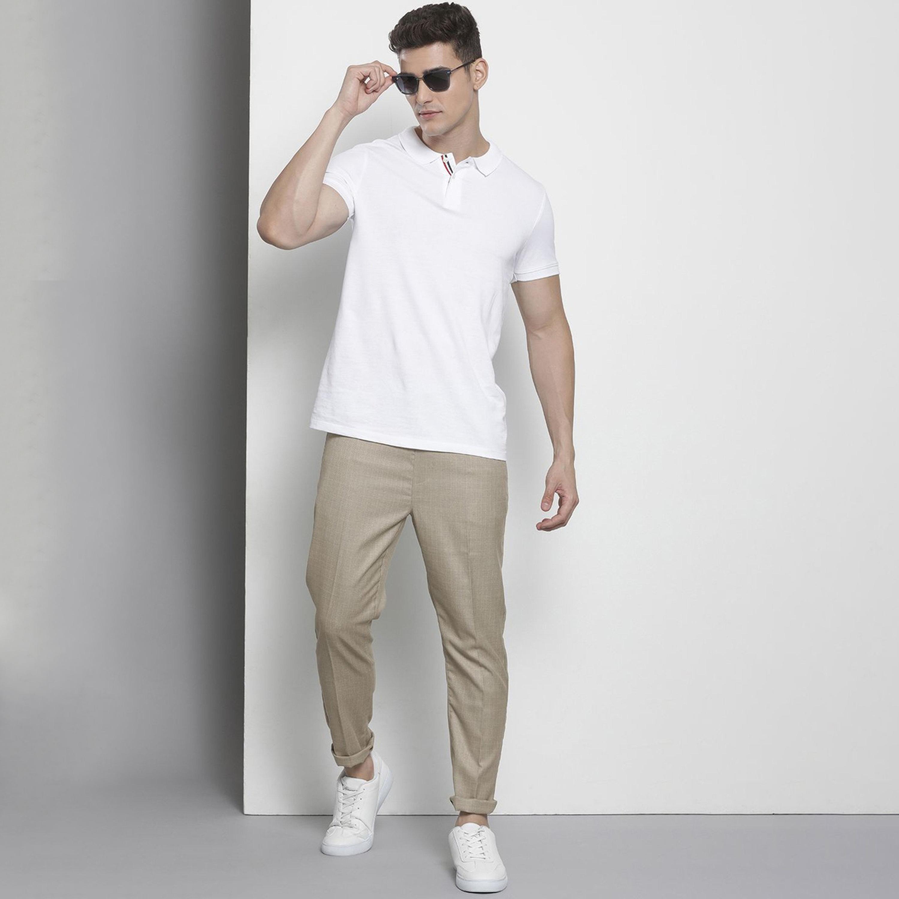 بنطال هيرينغبون برباط وقصة عادية للرجال-men-clothing-bottoms-joggers-image-2