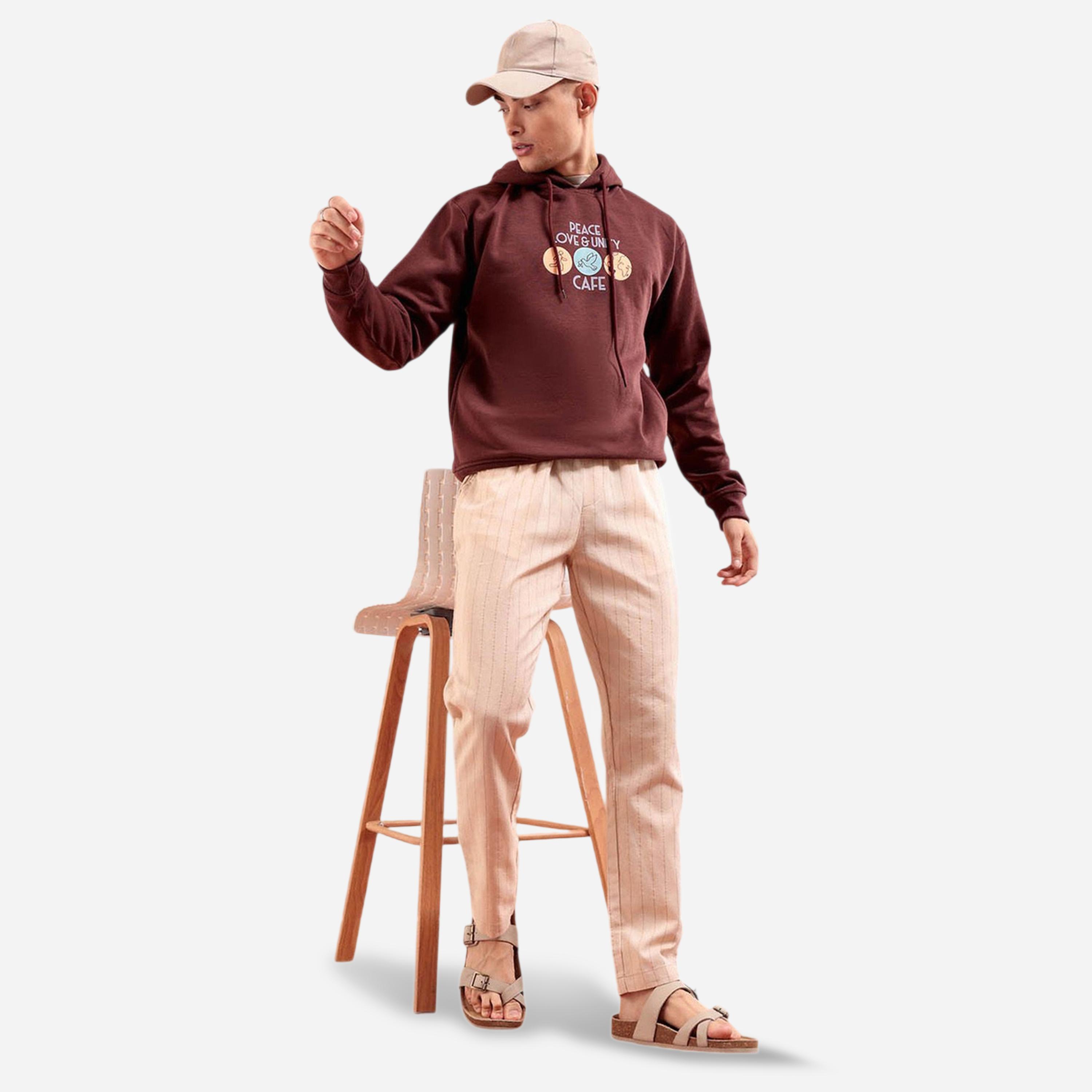 The Indian Garage Co X Styli Men Beige Regular Fit Stripes Trousers-men-clothing-bottoms-joggers-image-2