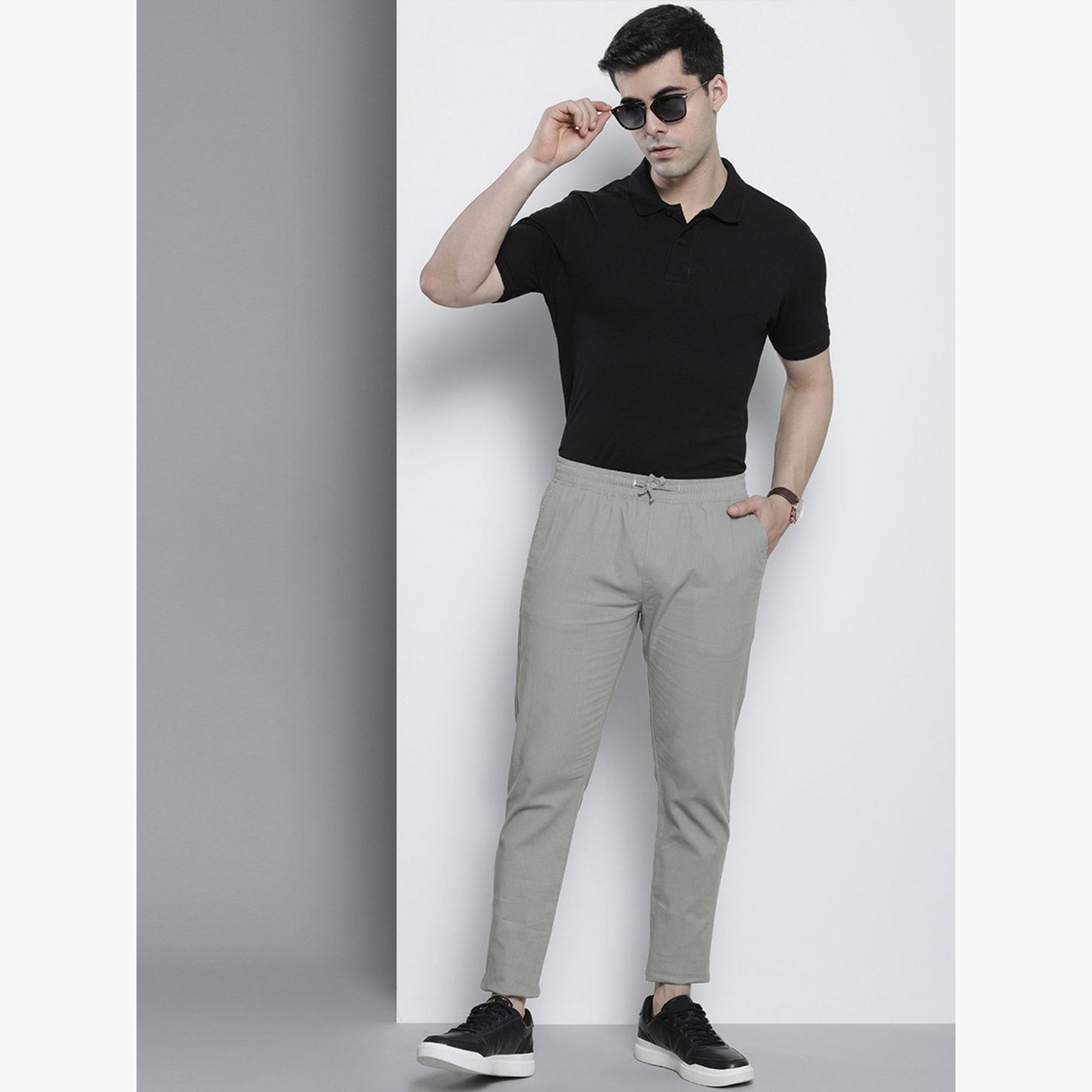 جوغر سادة بقصة ضيقة للرجال-men-clothing-bottoms-joggers-image-2
