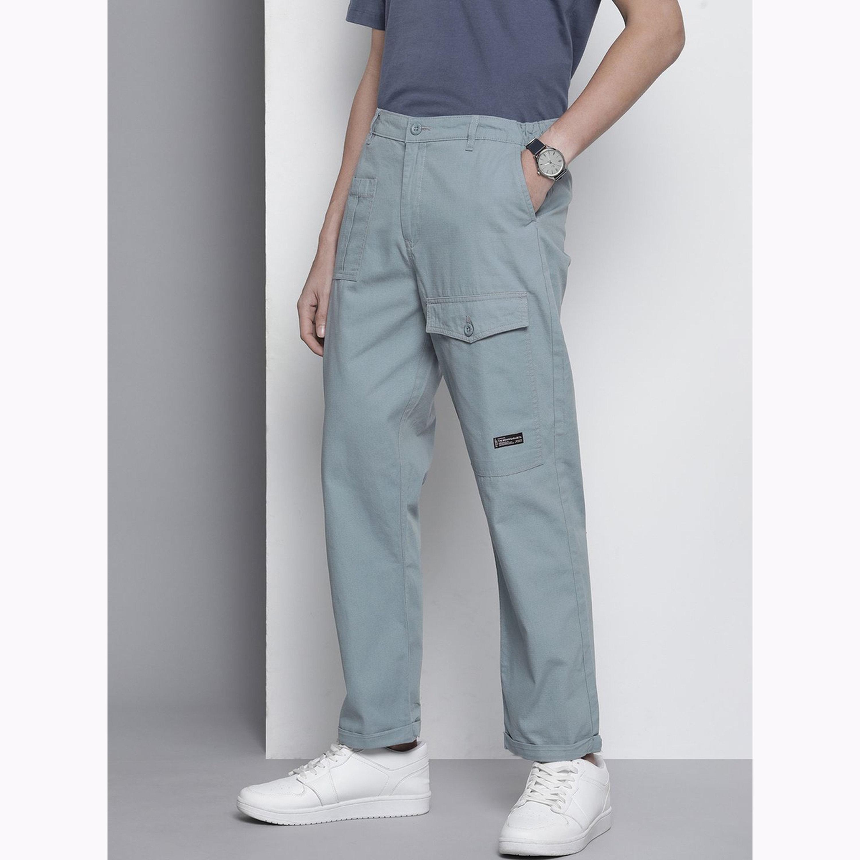 The Indian Garage Co X Styli Men Blue Relaxed Fit Solid Trousers-men-clothing-bottoms-joggers-image-5