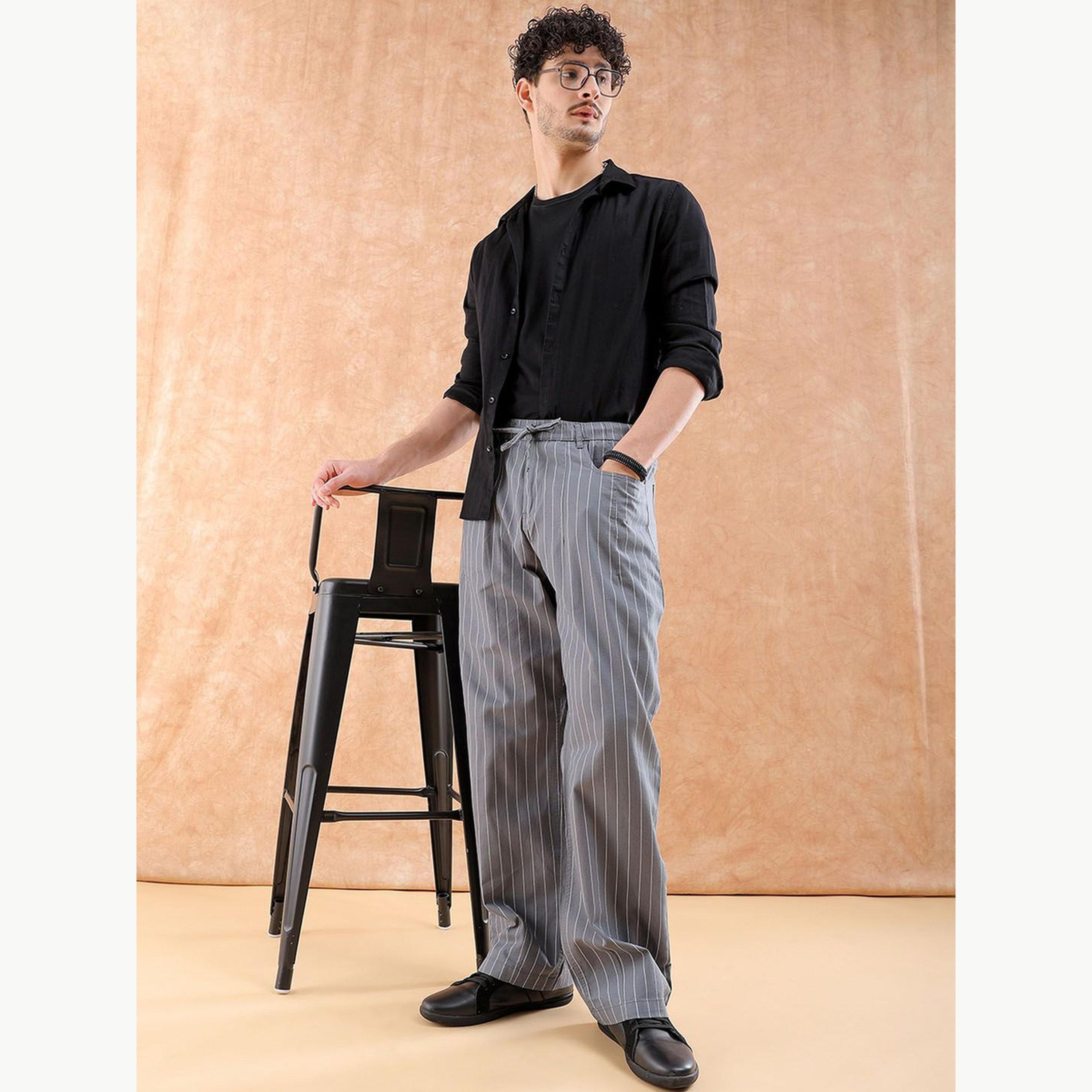 بنطال مخطط بقصة واسعة للرجال-men-clothing-bottoms-joggers-image-2