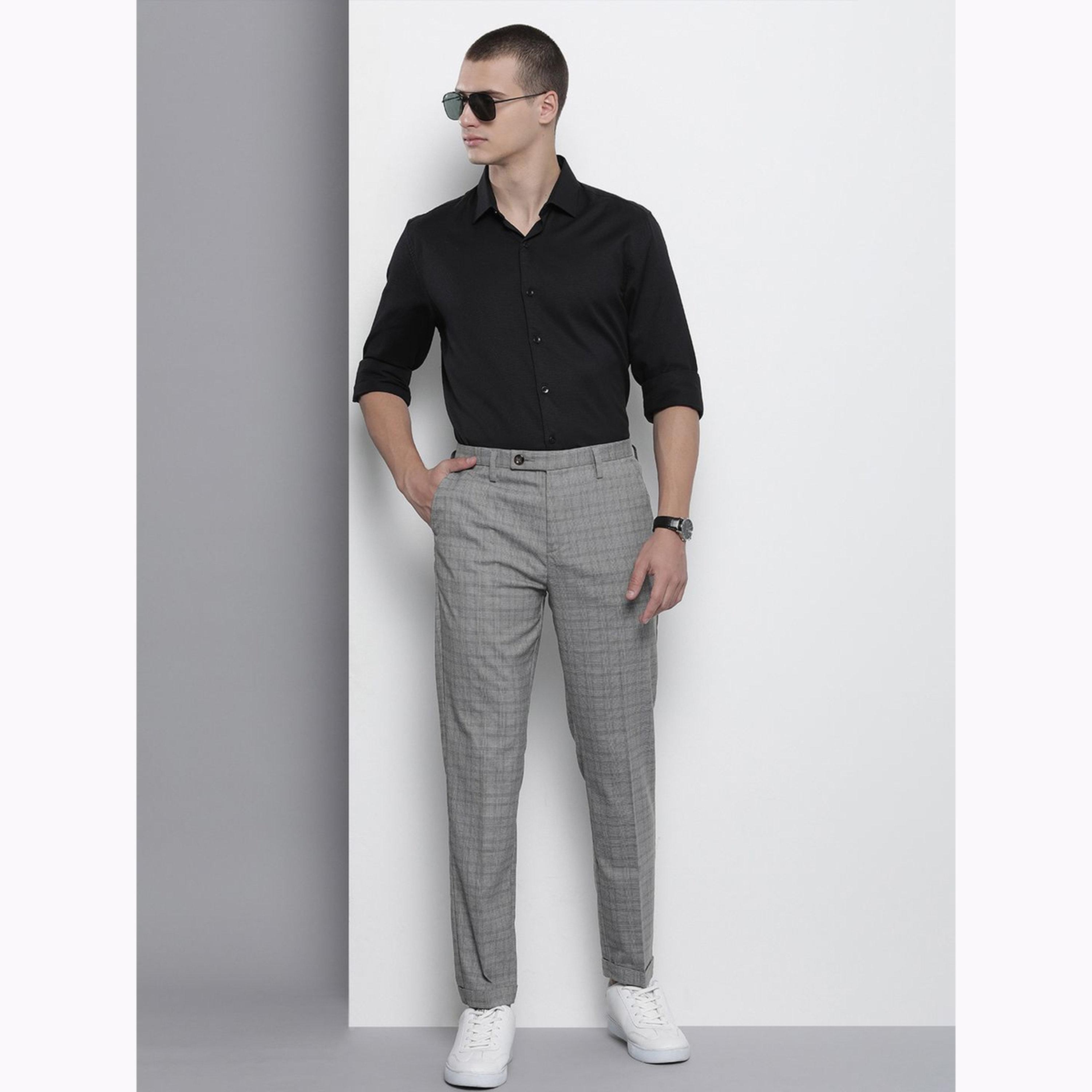 بنطال كاروهات بقصة عادية للرجال-men-clothing-bottoms-trousersandchinos-trousers-image-2