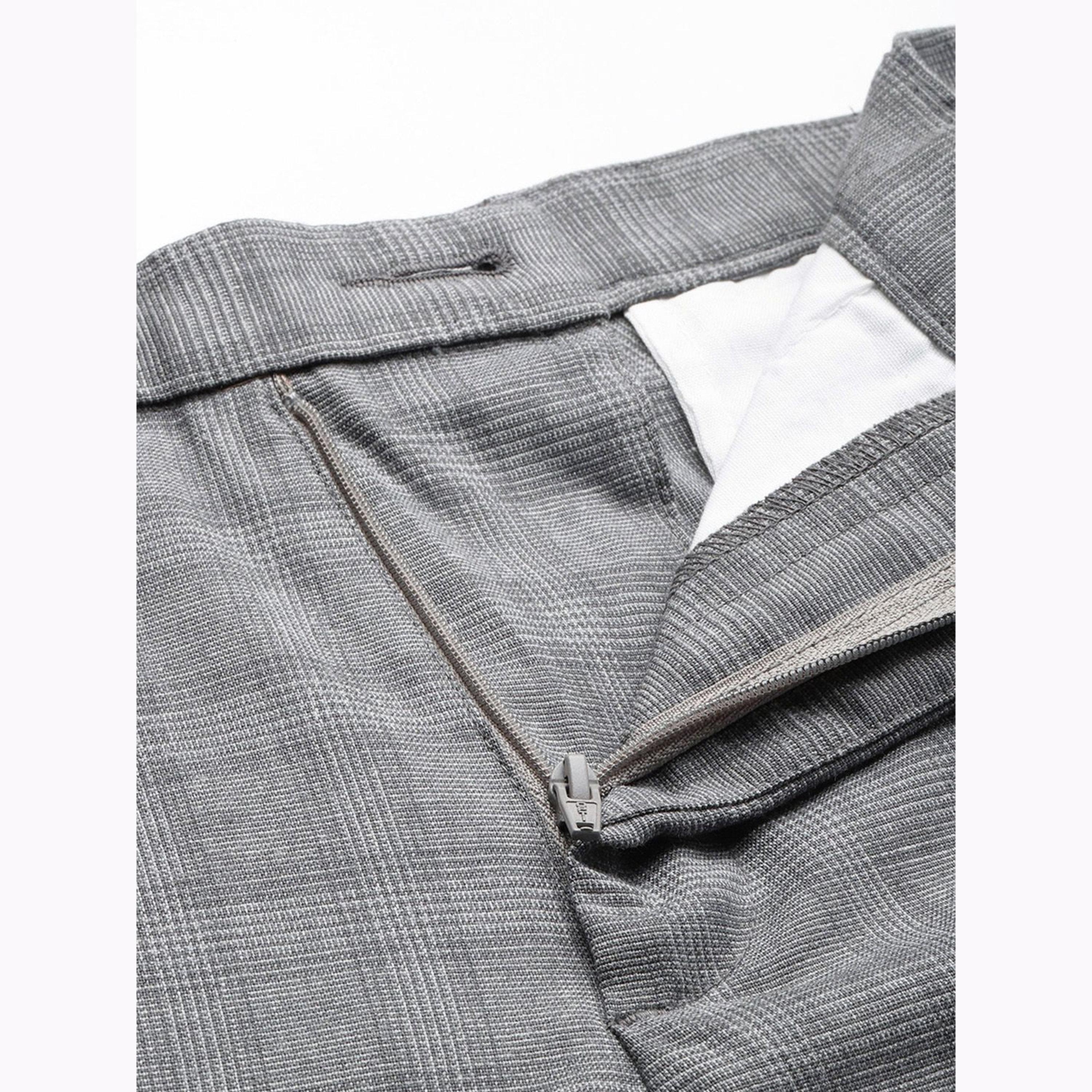The Indian Garage Co X Styli Men Grey Regular Fit Checkered Trousers-men-clothing-bottoms-trousersandchinos-trousers-image-4