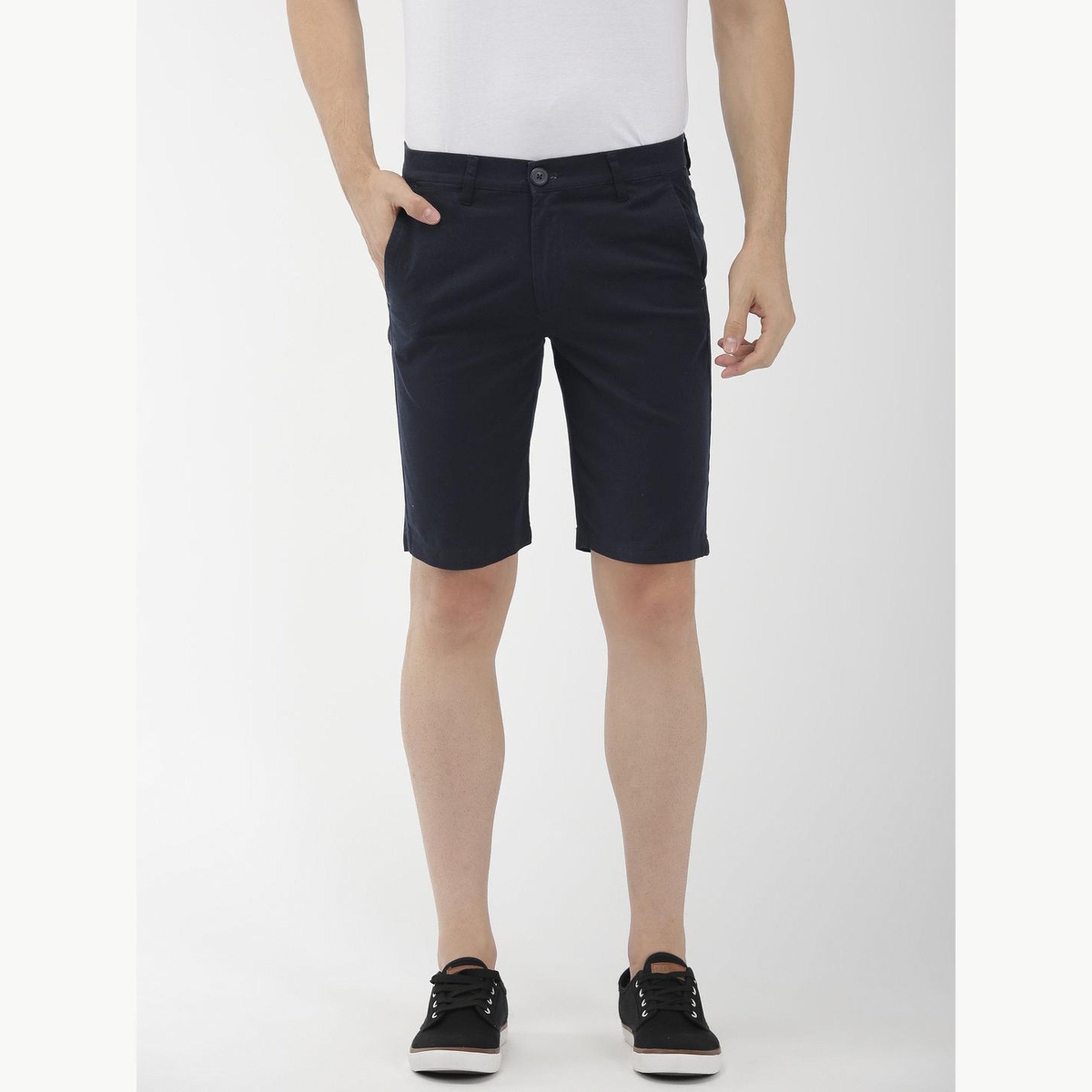 شورت سادة بقصة ضيقة للرجال-men-clothing-bottoms-shorts-image-1