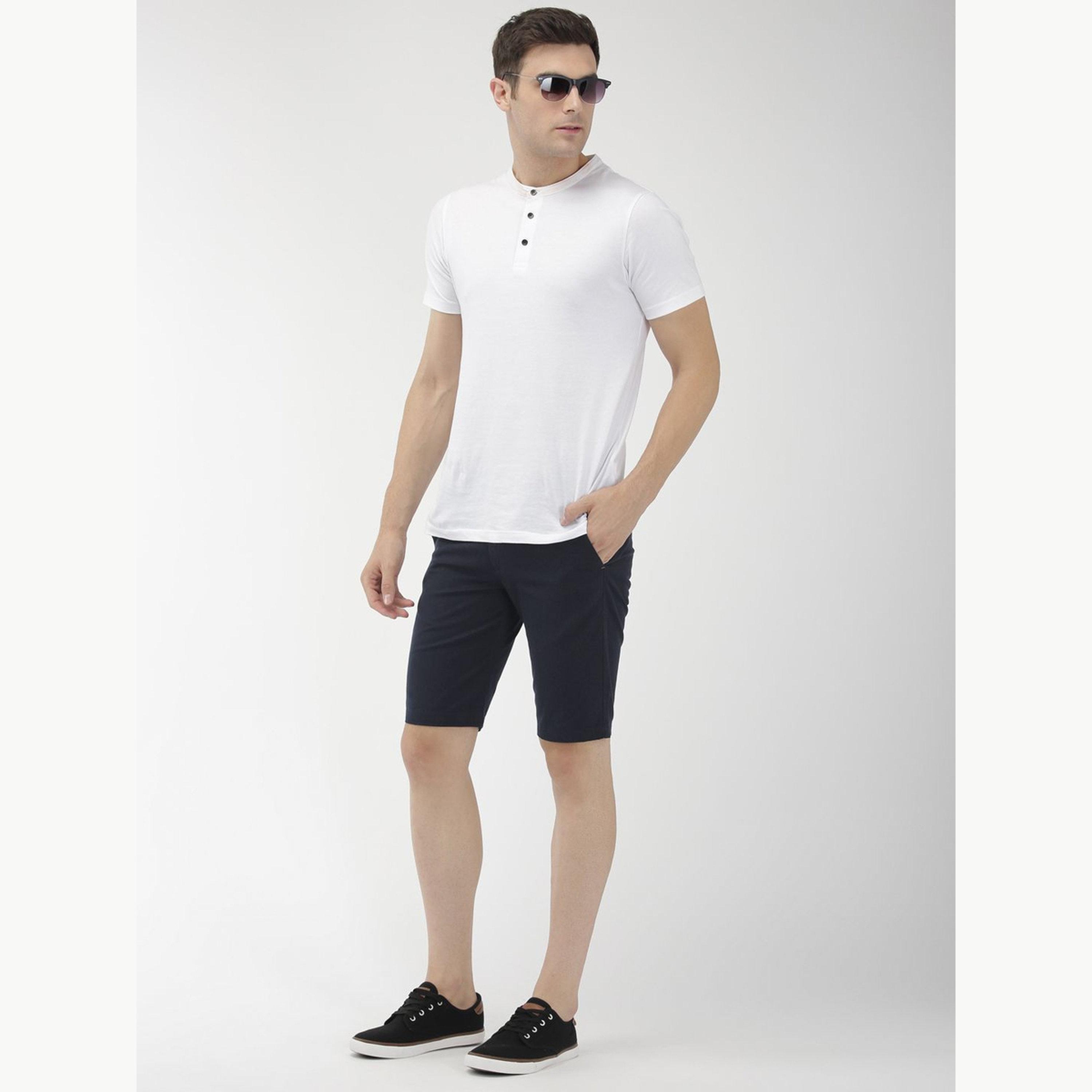 شورت سادة بقصة ضيقة للرجال-men-clothing-bottoms-shorts-image-2