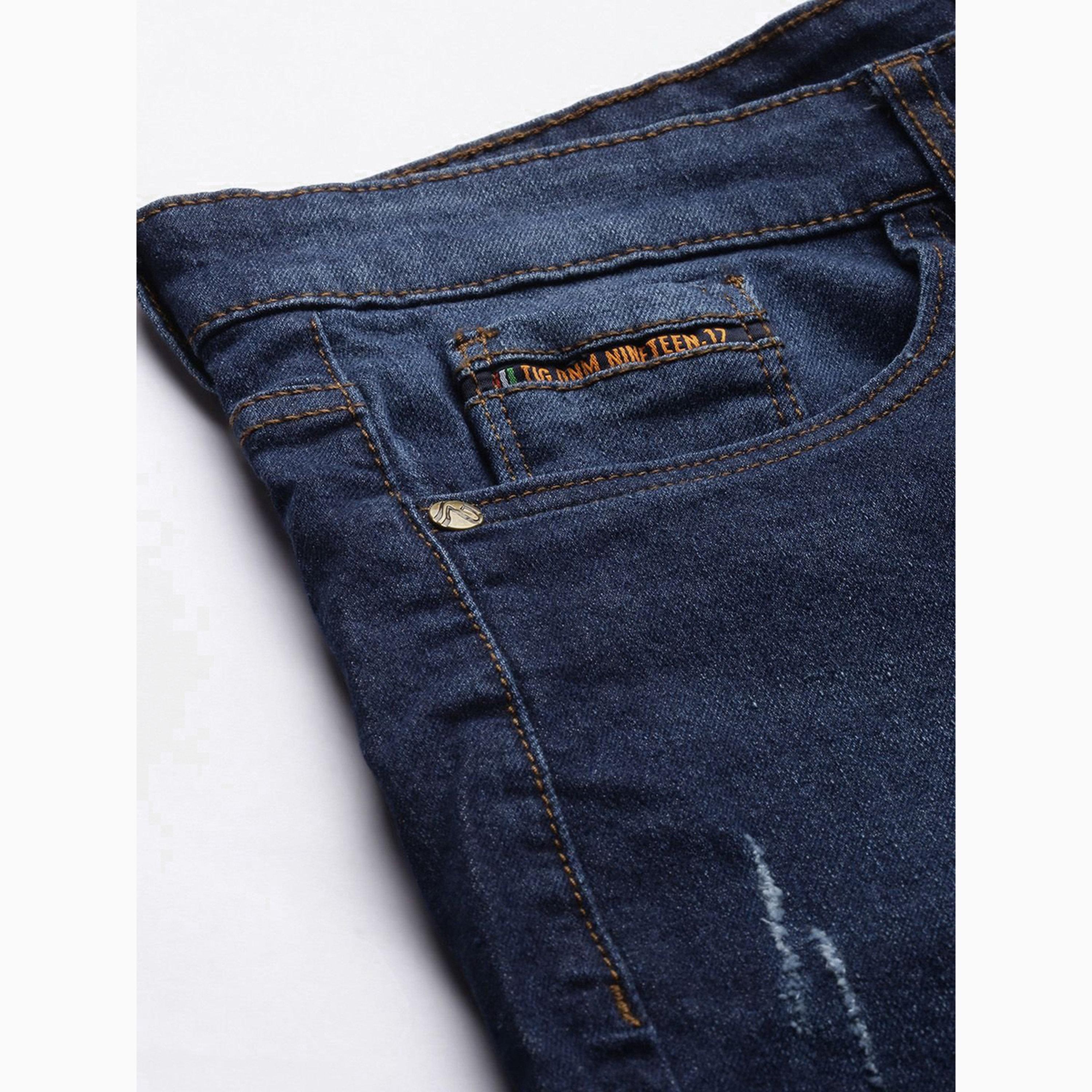 The Indian Garage Co X Styli Men Slim Fit Solid Denim Shorts-men-clothing-bottoms-shorts-image-6