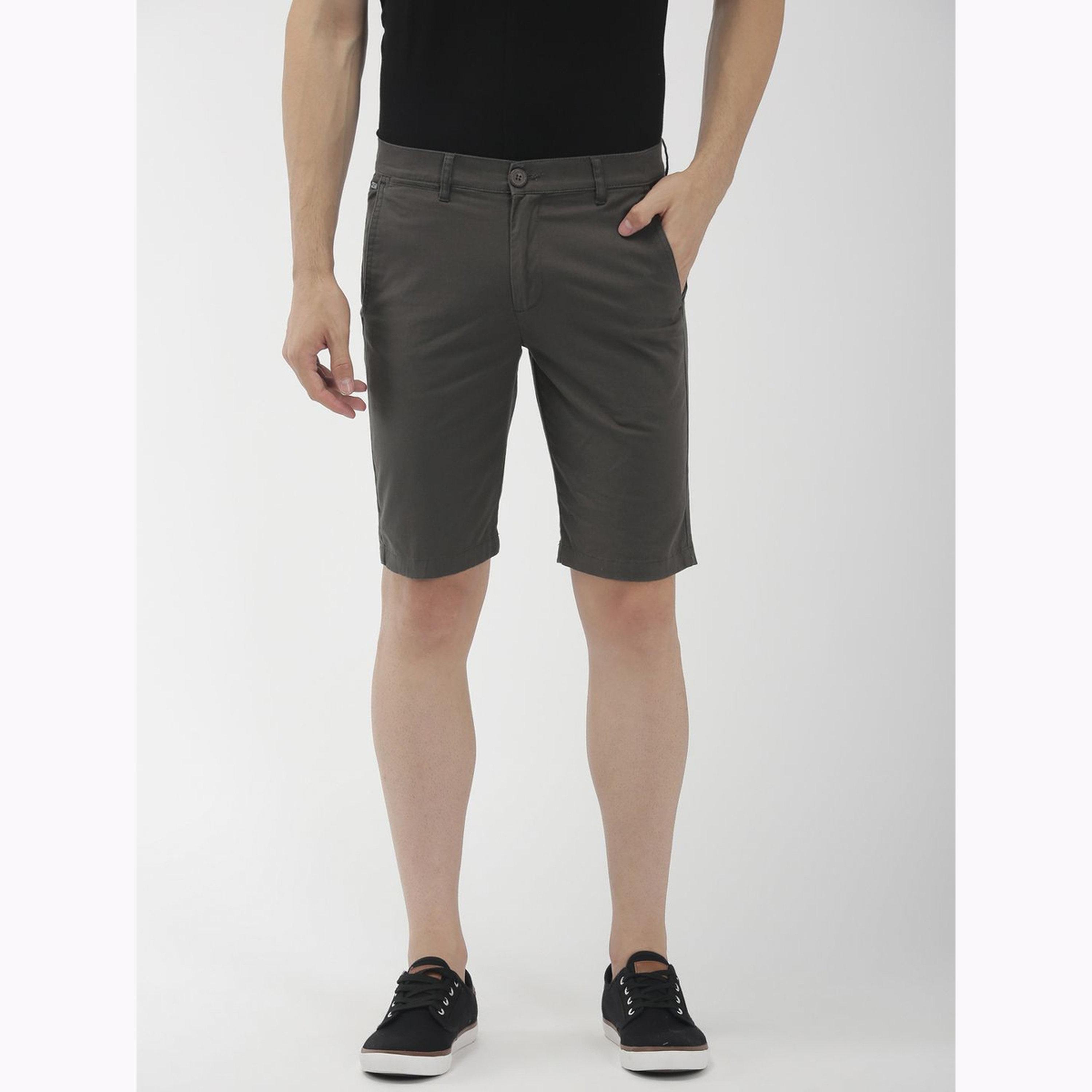 شورت سادة بقصة ضيقة للرجال-men-clothing-bottoms-shorts-image-1