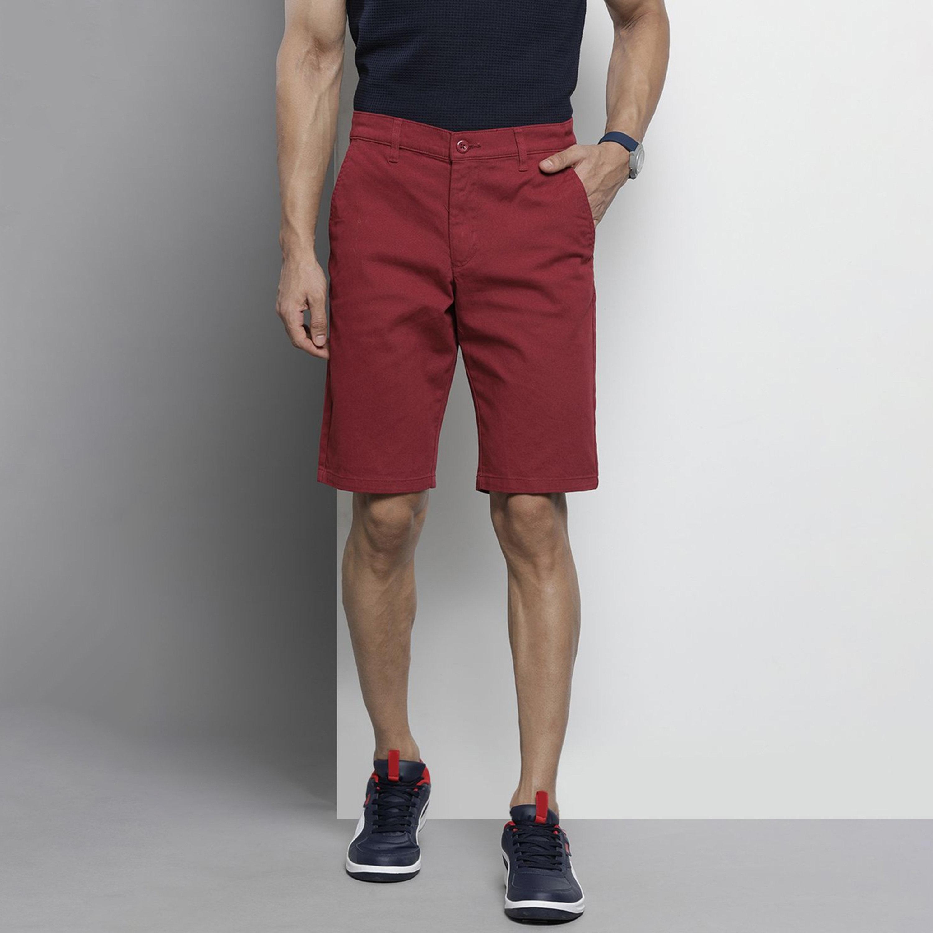 شورت سادة بقصة ضيقة للرجال-men-clothing-bottoms-shorts-image-1
