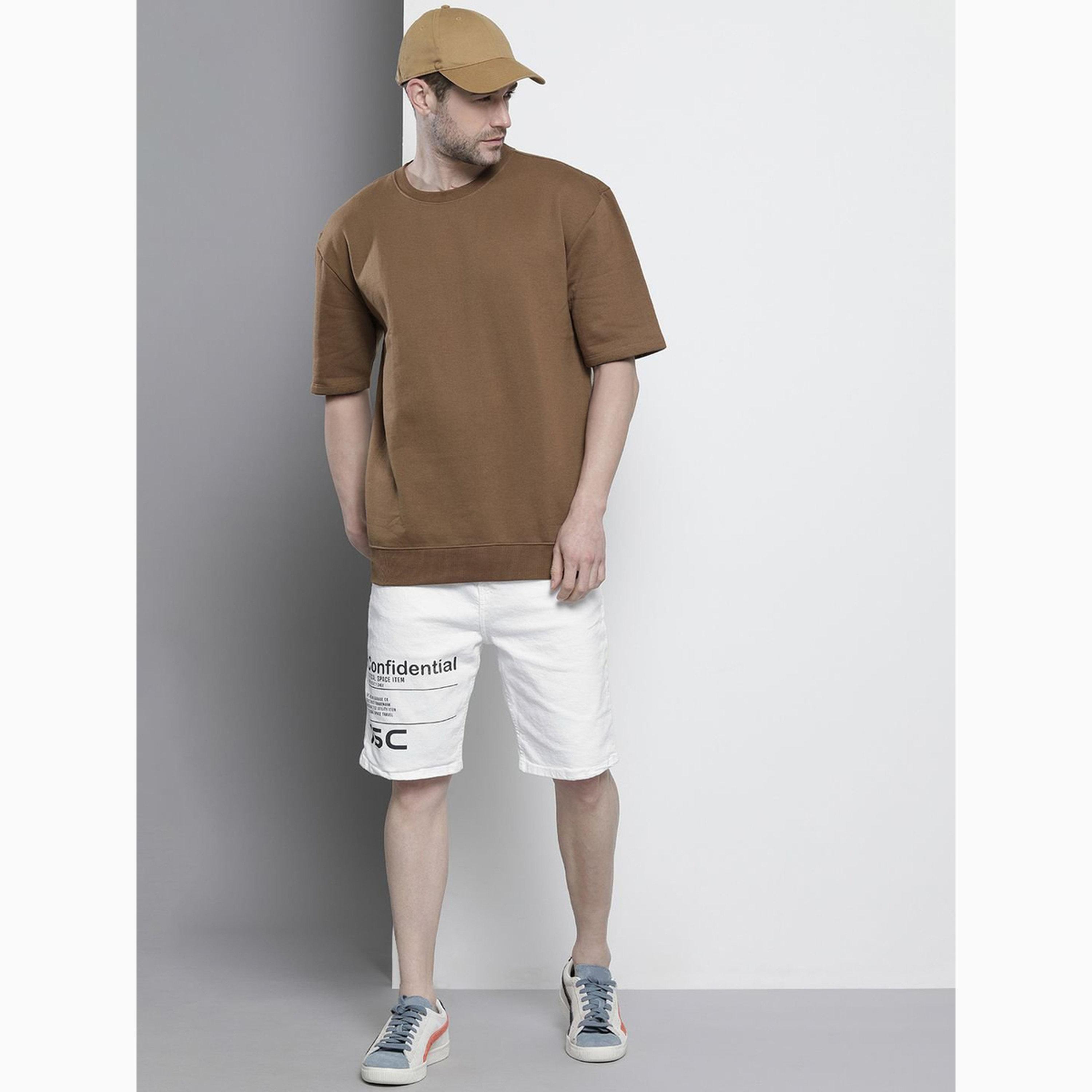 شورت دنيم مطبوع وقصة ضيقة للرجال-men-clothing-bottoms-shorts-image-2
