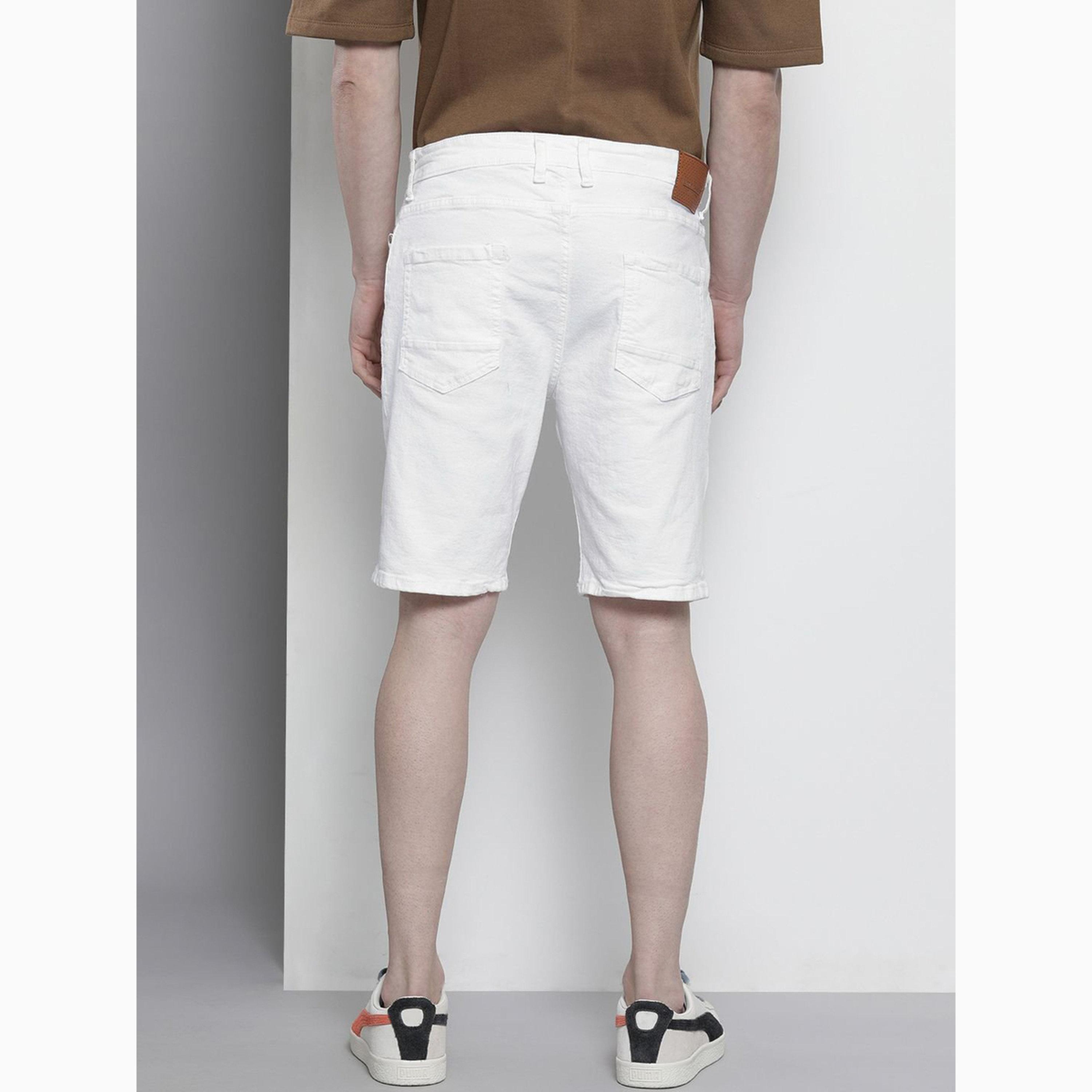 شورت دنيم مطبوع وقصة ضيقة للرجال-men-clothing-bottoms-shorts-image-3
