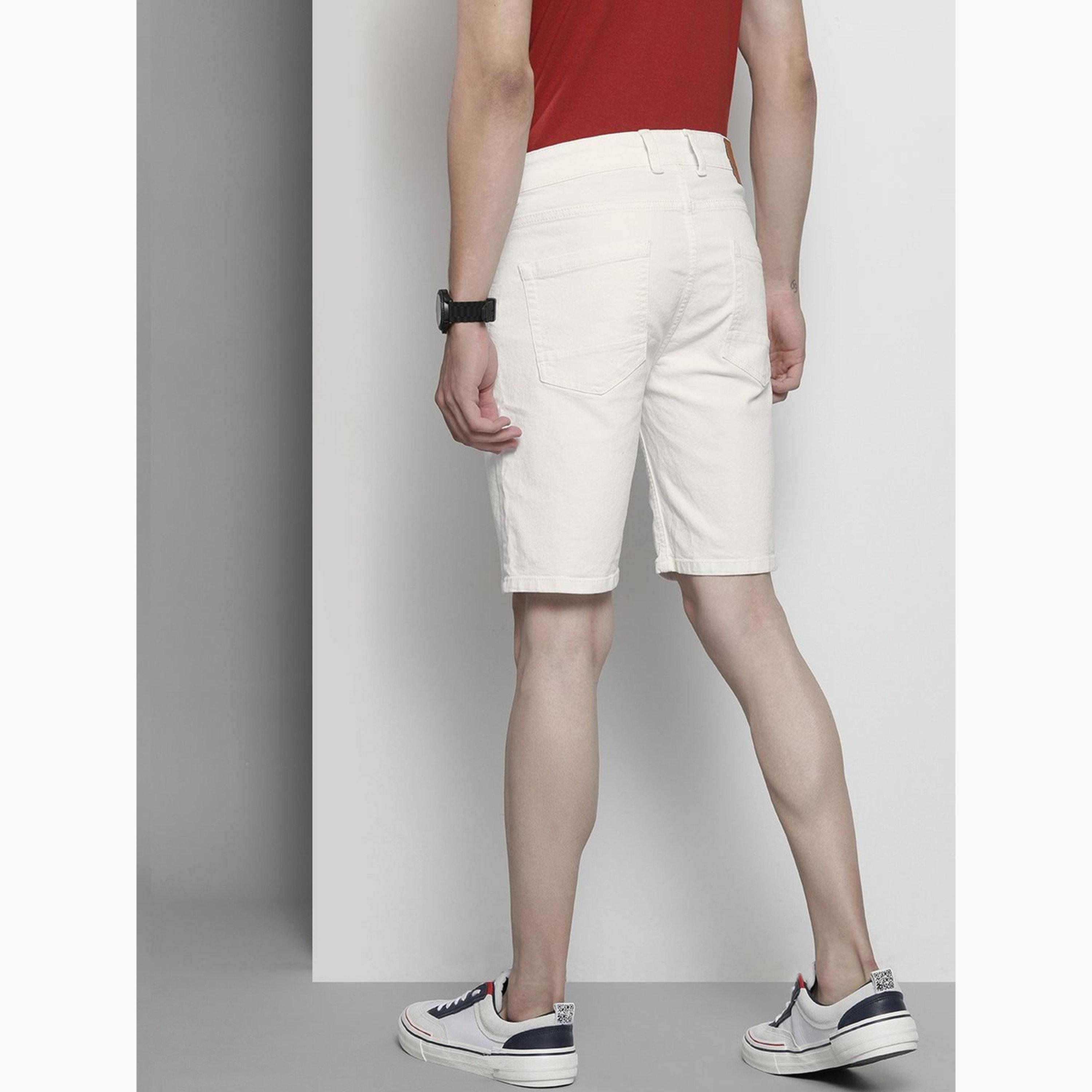 شورت دنيم مطبوع بقصة ضيقة للرجال-men-clothing-bottoms-shorts-image-3