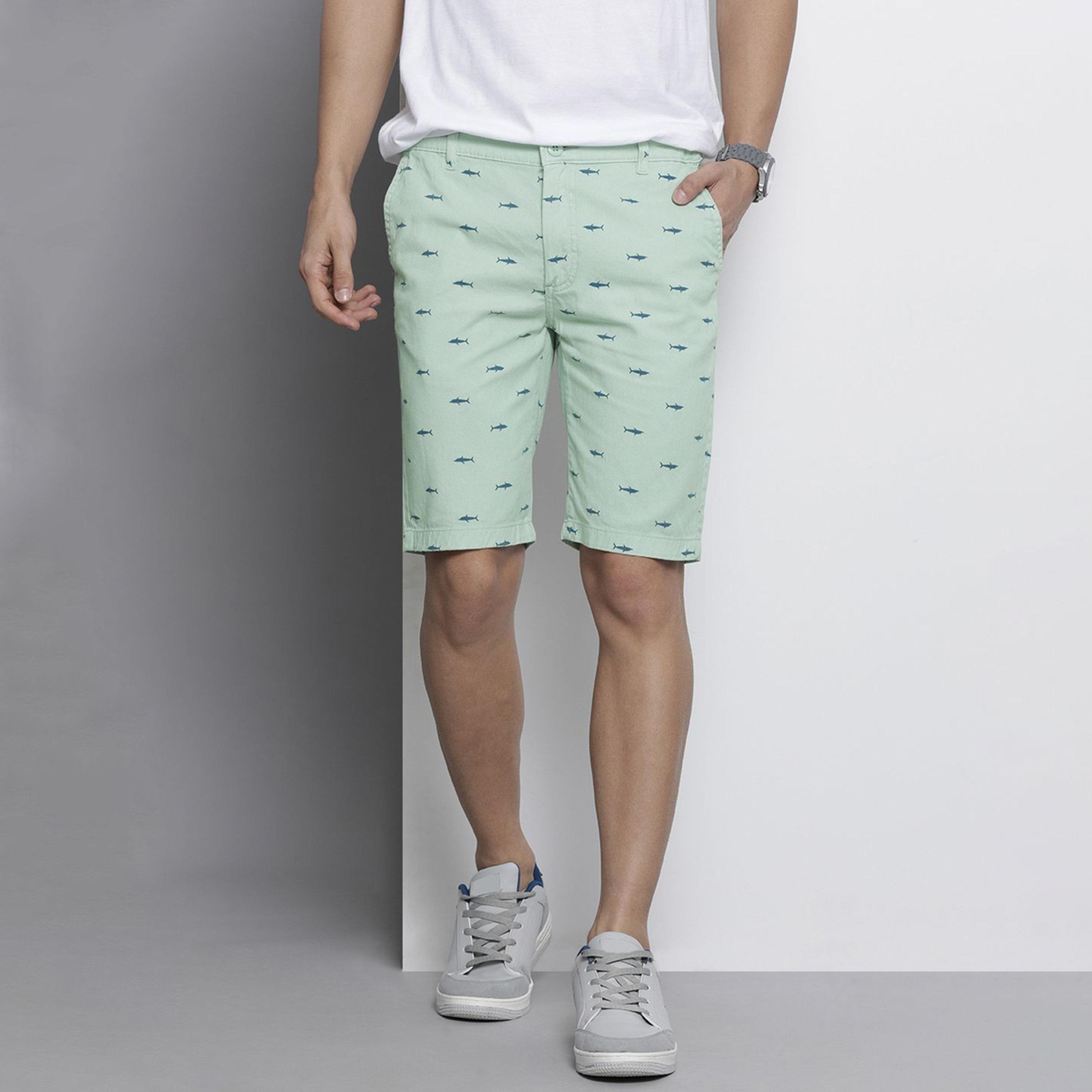 شورت بطبعة وقصة ضيقة للرجال-men-clothing-bottoms-shorts-image-1