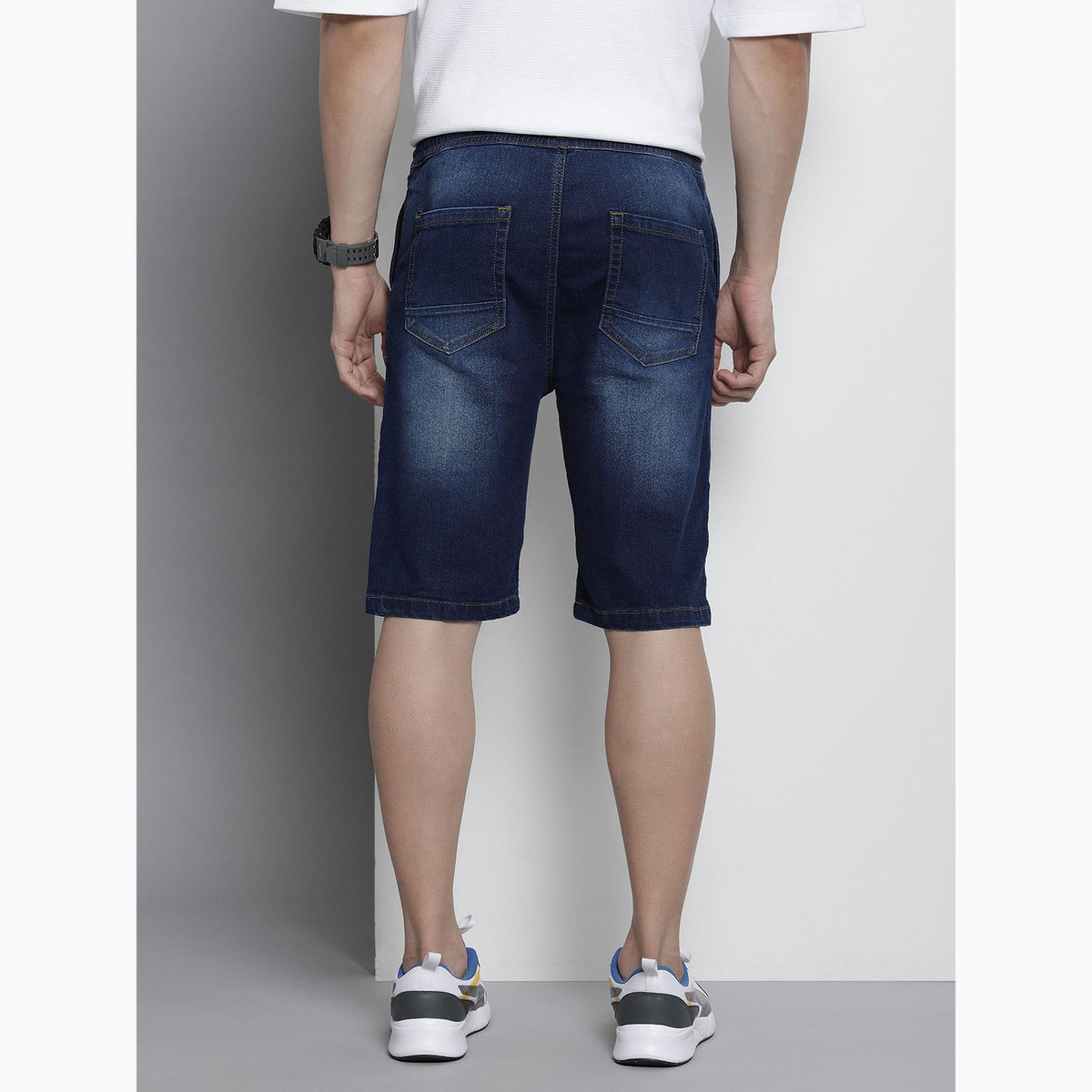شورت دنيم سادة بقصة عادية للرجال-men-clothing-bottoms-shorts-image-3