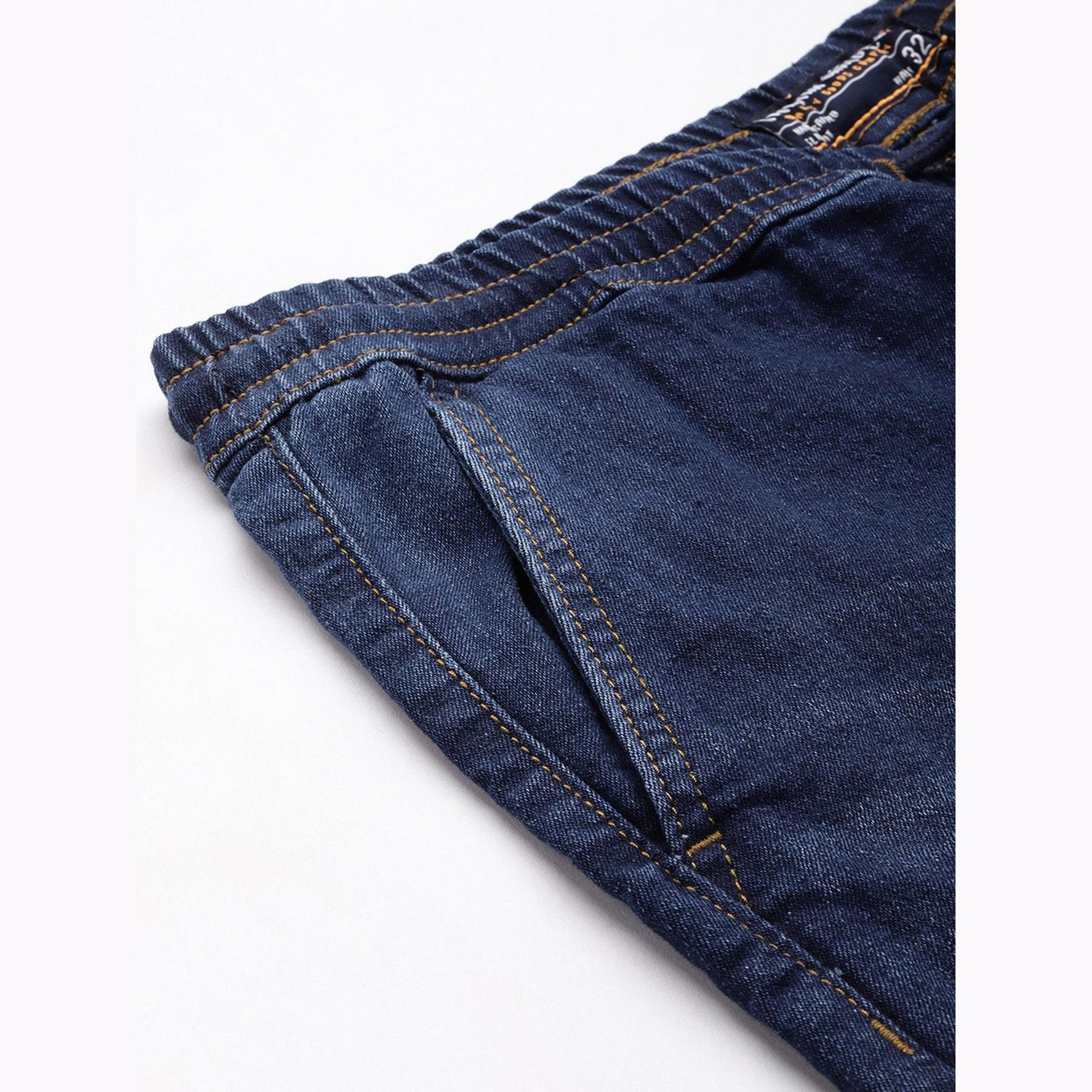 The Indian Garage Co X Styli Men Blue Regular Fit Solid Denim Shorts-men-clothing-bottoms-shorts-image-6