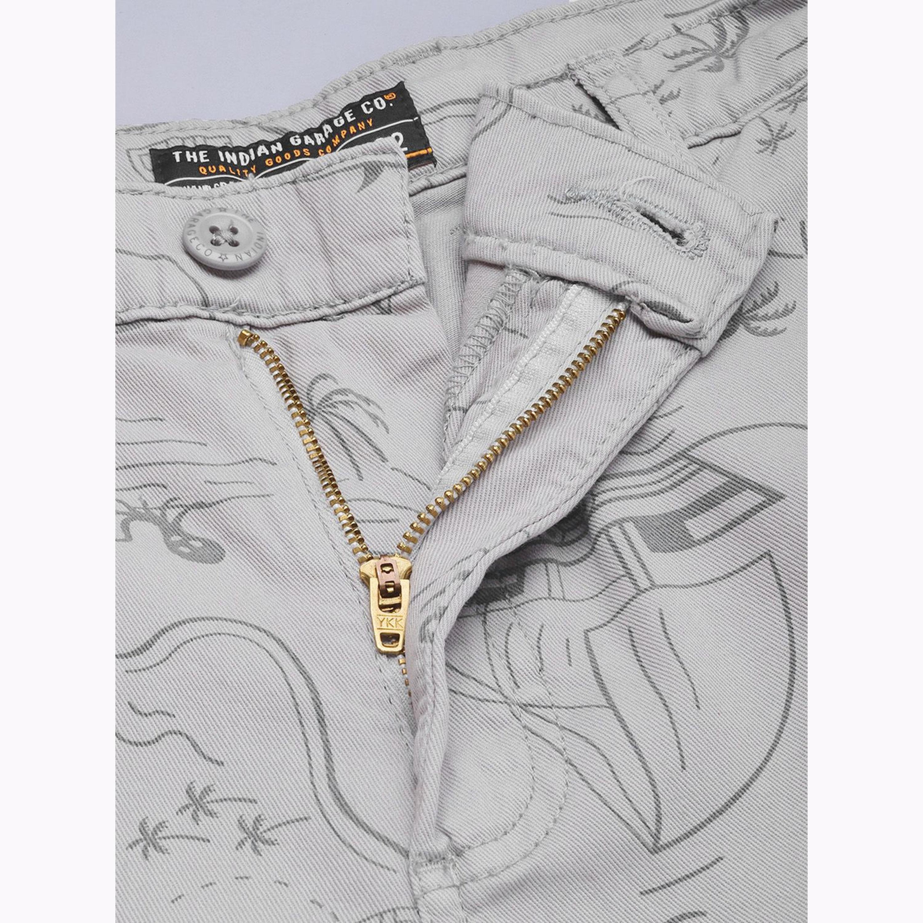 The Indian Garage Co X Styli Men Grey Slim Fit Printed Shorts-men-clothing-bottoms-shorts-image-4