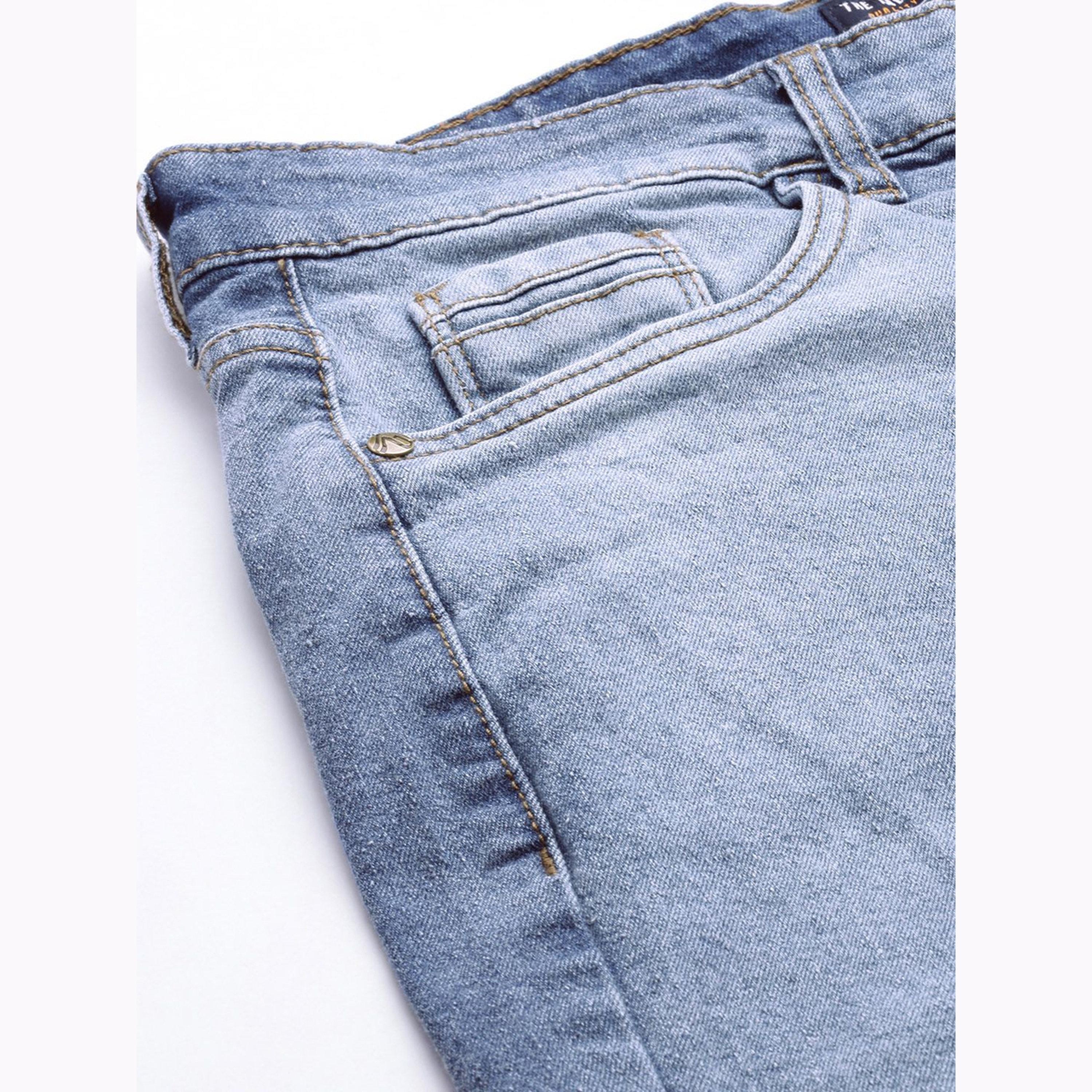 The Indian Garage Co X Styli Men Blue Slim Fit Solid Denim Shorts-men-clothing-bottoms-shorts-image-6