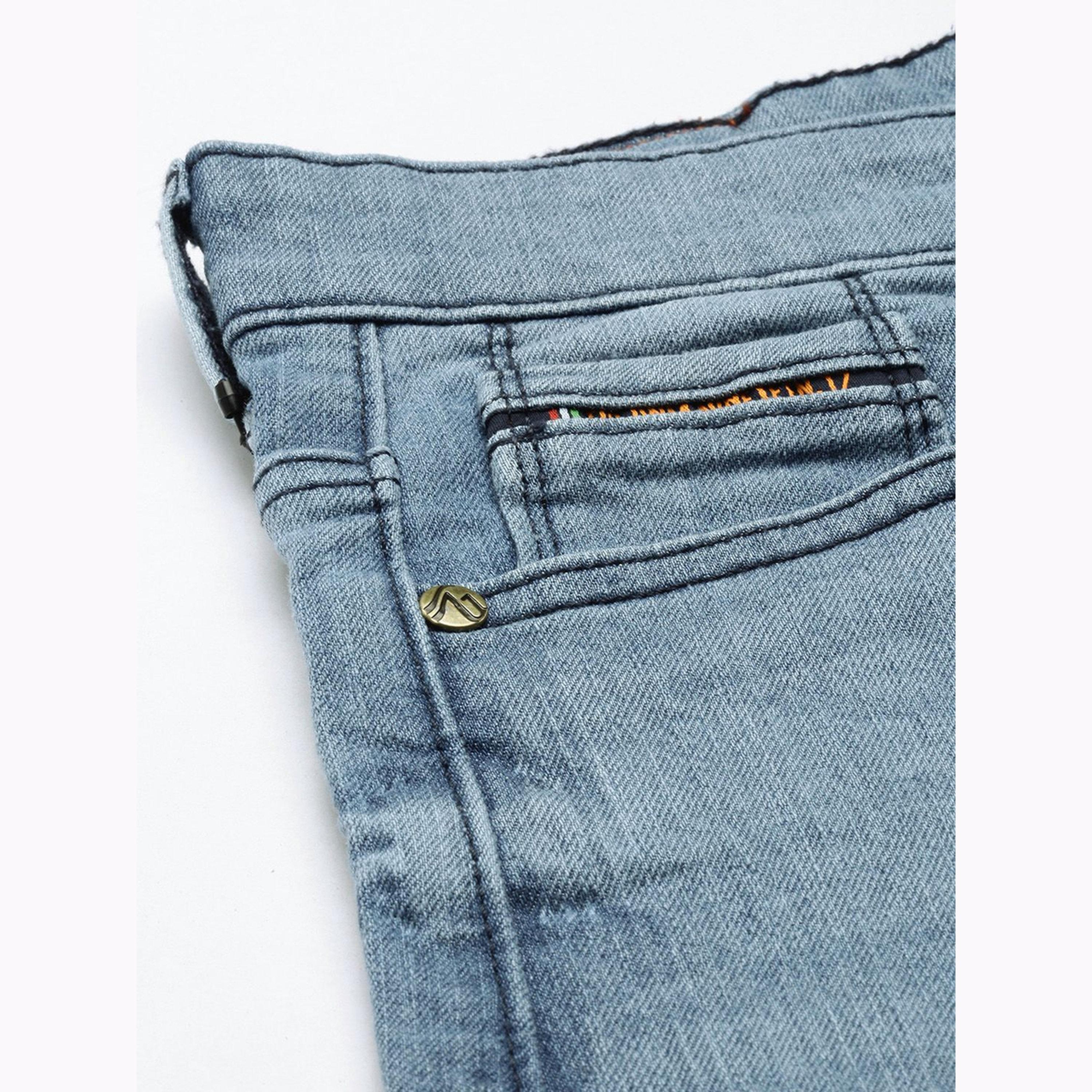 The Indian Garage Co X Styli Men Blue Slim Fit Solid Denim Shorts-men-clothing-bottoms-shorts-image-6