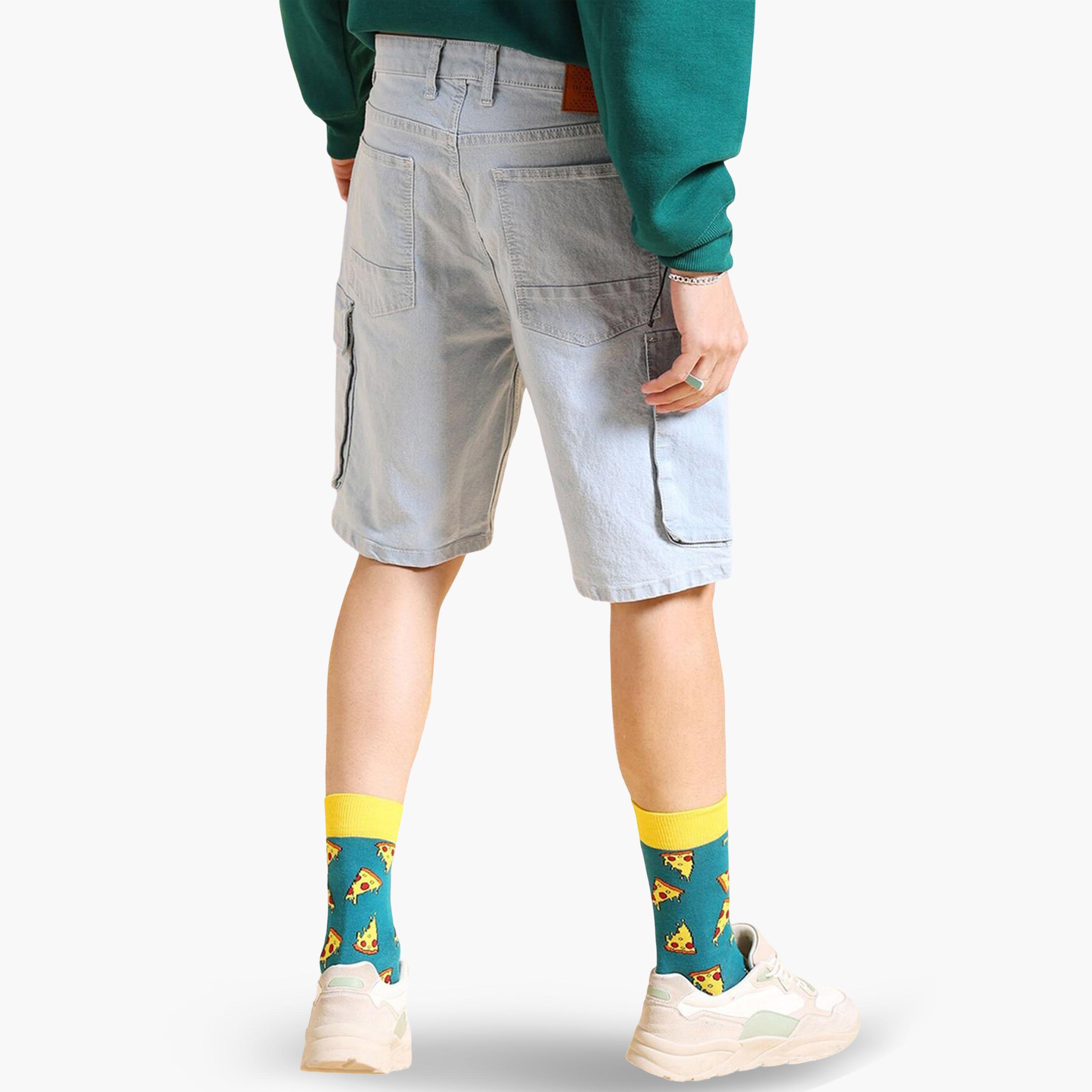 The Indian Garage Co X Styli Men Relaxed Fit Solid Denim Shorts-men-clothing-bottoms-shorts-image-3