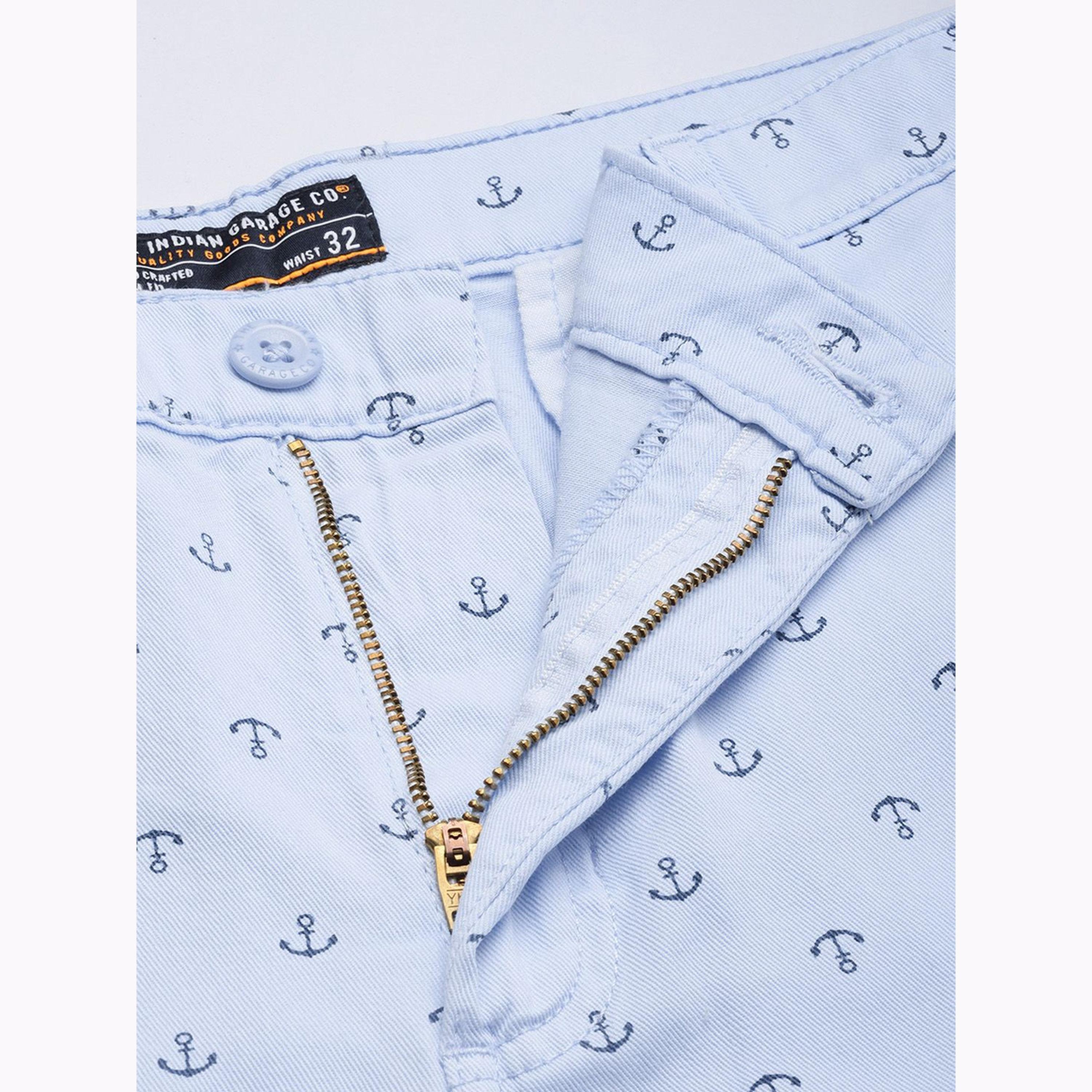 The Indian Garage Co X Styli Men Blue Slim Fit Printed Shorts-men-clothing-bottoms-shorts-image-4