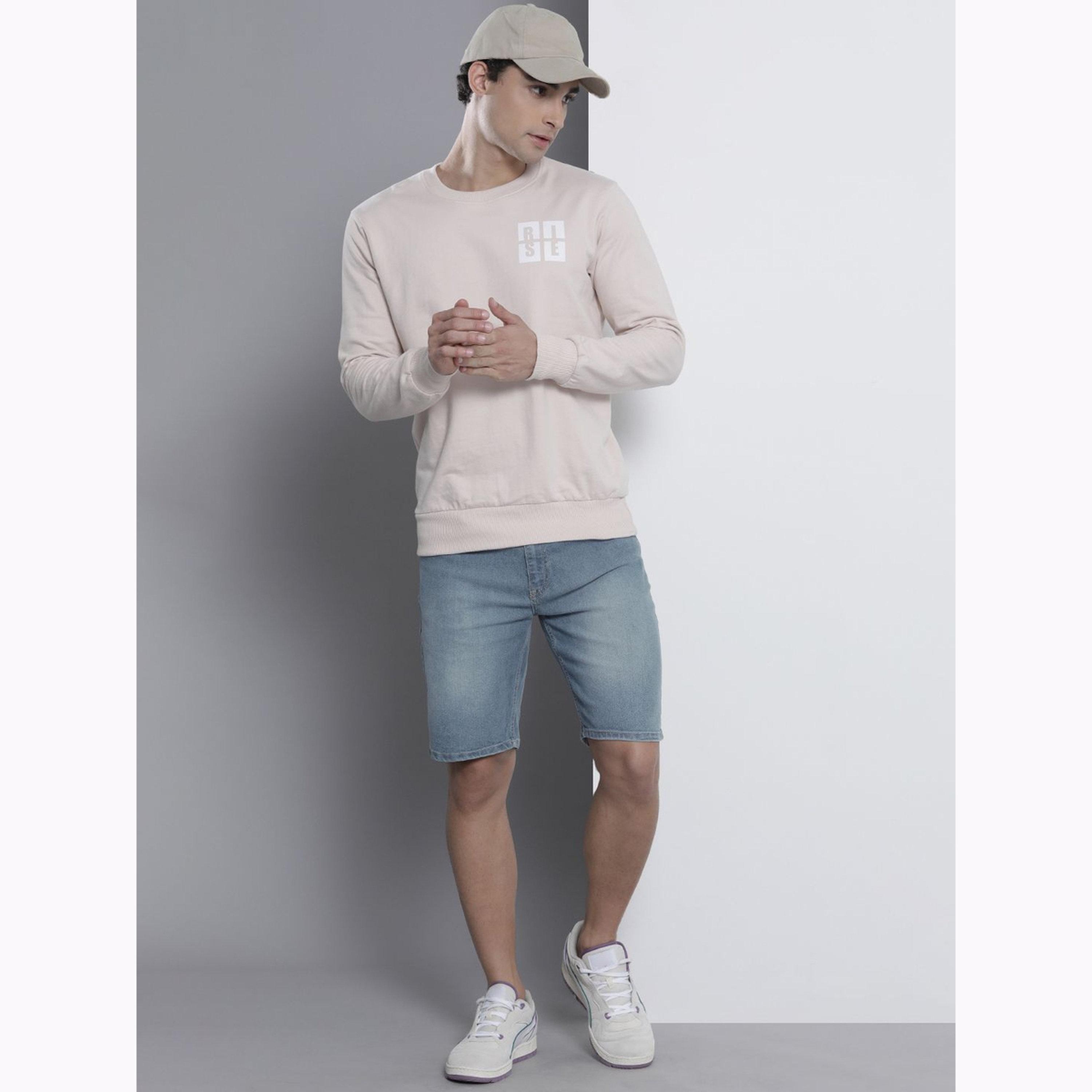 The Indian Garage Co X Styli Men Blue Slim Fit Ombre Denim Shorts-men-clothing-bottoms-shorts-image-2
