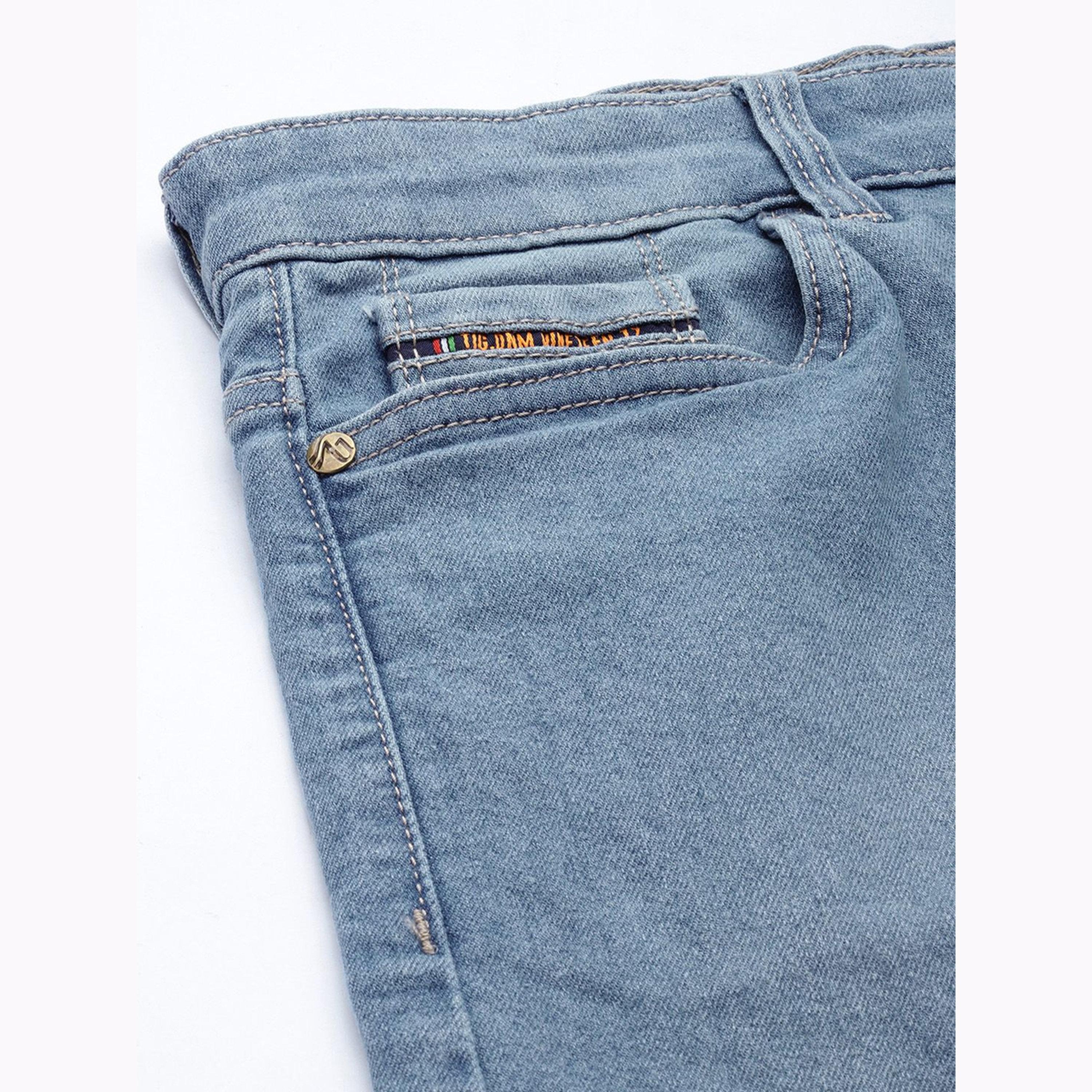 The Indian Garage Co X Styli Men Blue Slim Fit Ombre Denim Shorts-men-clothing-bottoms-shorts-image-6