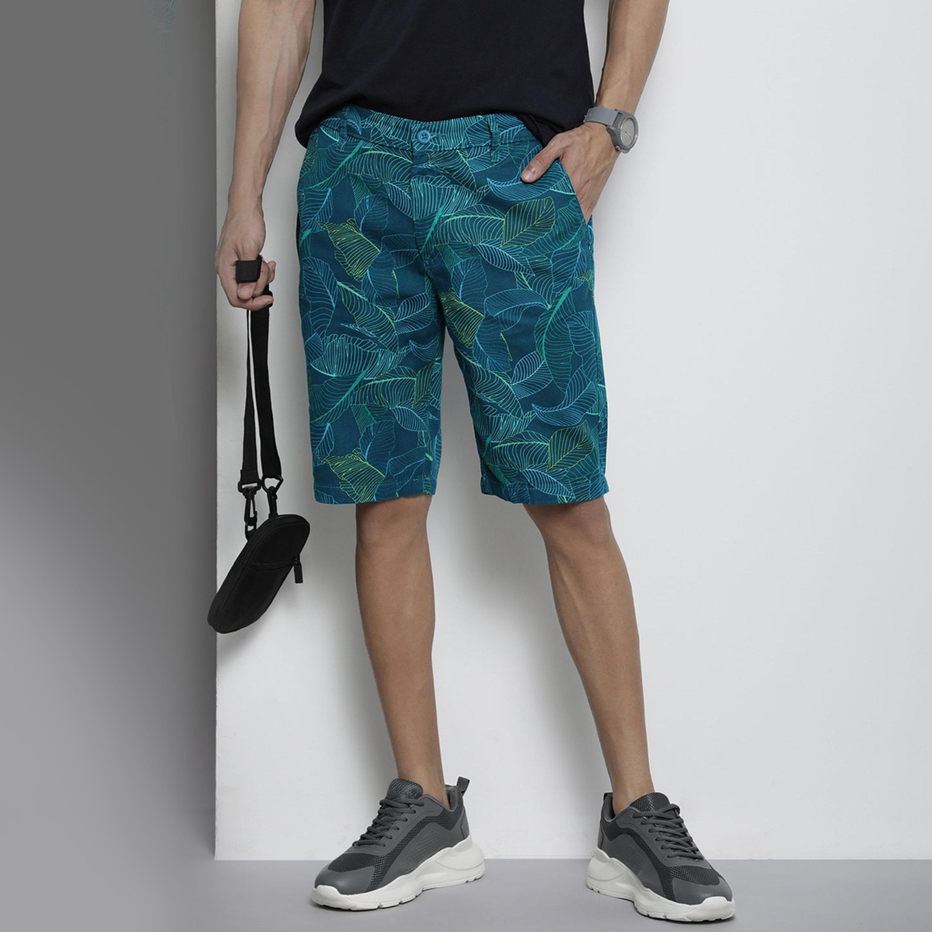 شورت بطبعة وقصة ضيقة للرجال-men-clothing-bottoms-shorts-image-1