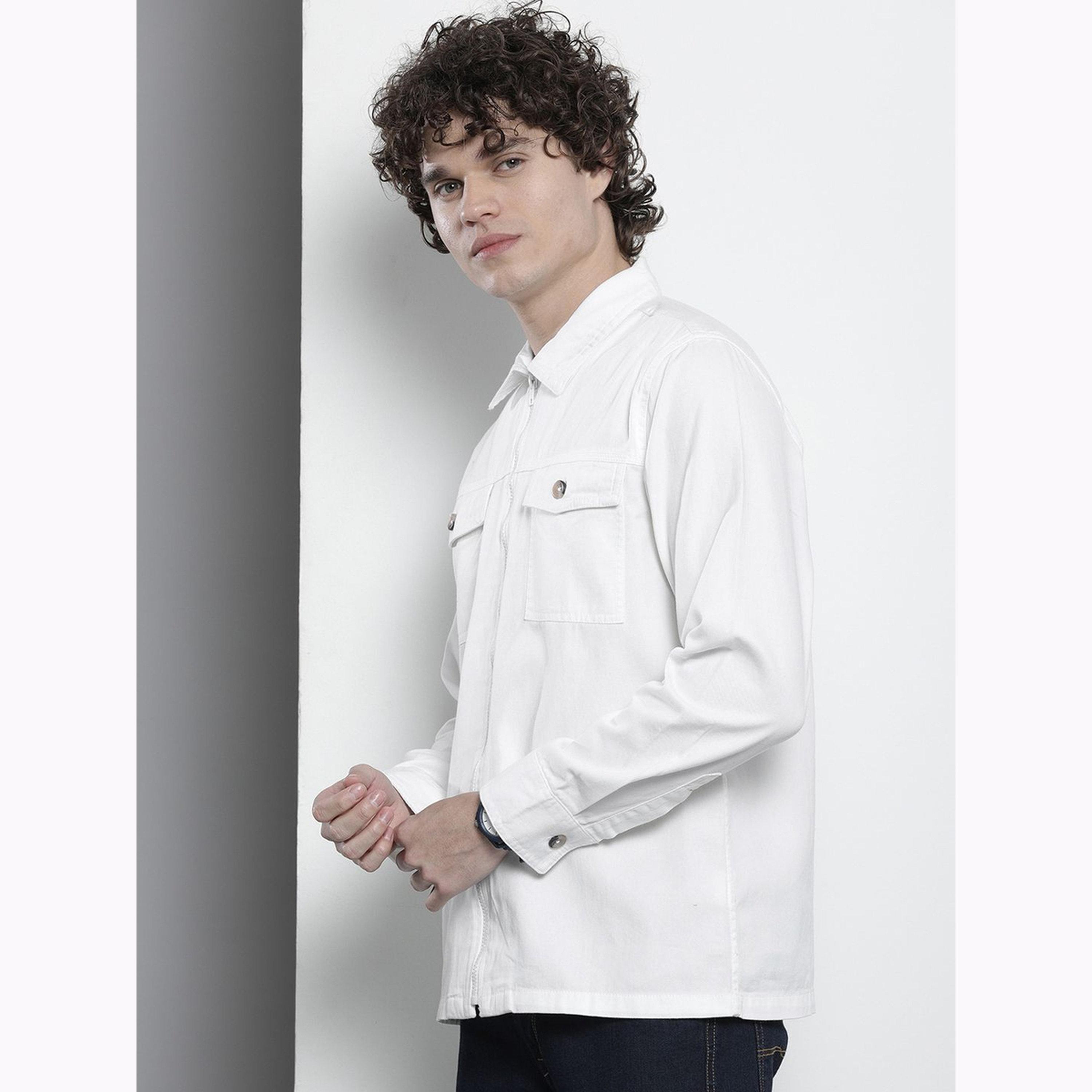 The Indian Garage Co X Styli Men White Solid Oversized Shirt-men-clothing-shirts-image-1