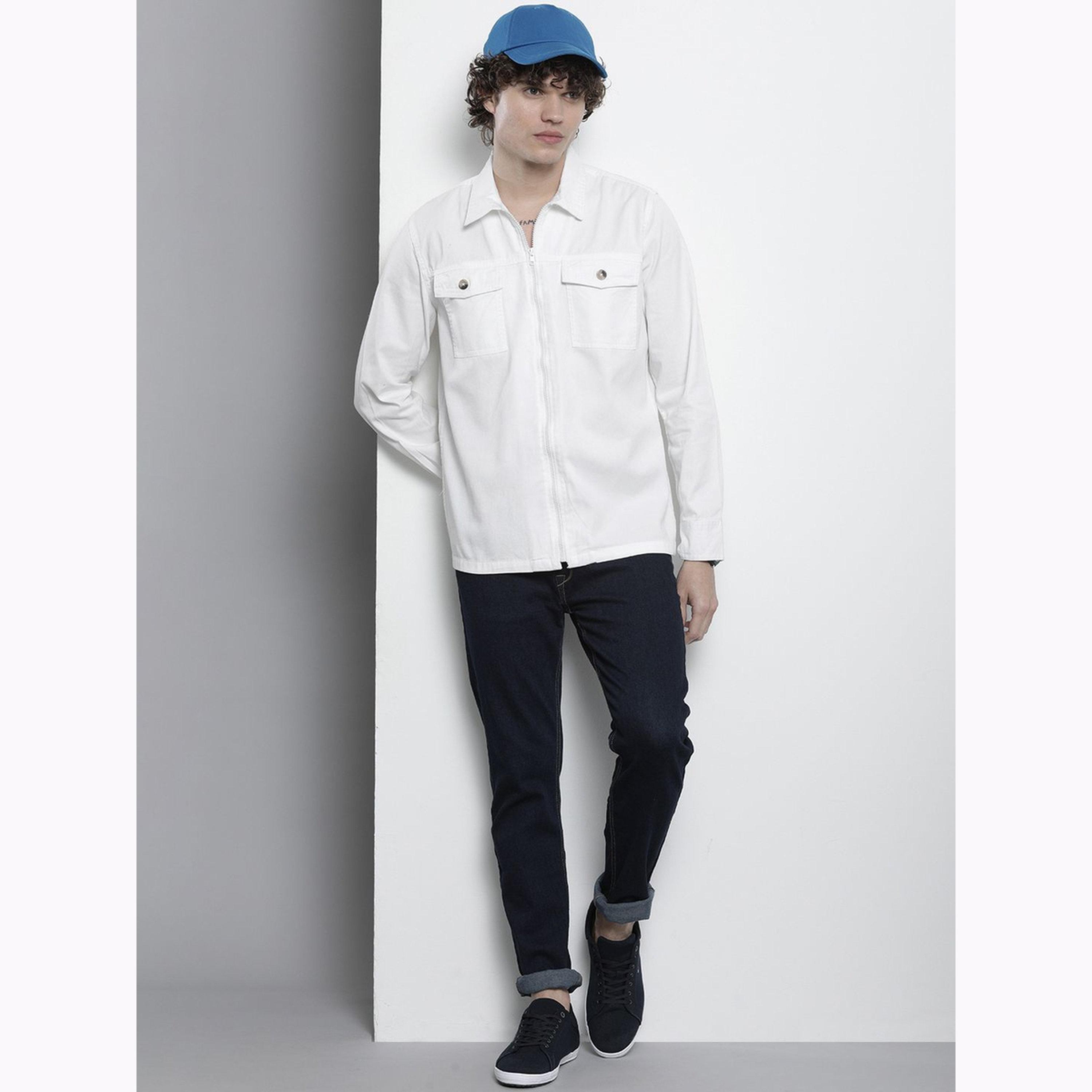 The Indian Garage Co X Styli Men White Solid Oversized Shirt-men-clothing-shirts-image-2